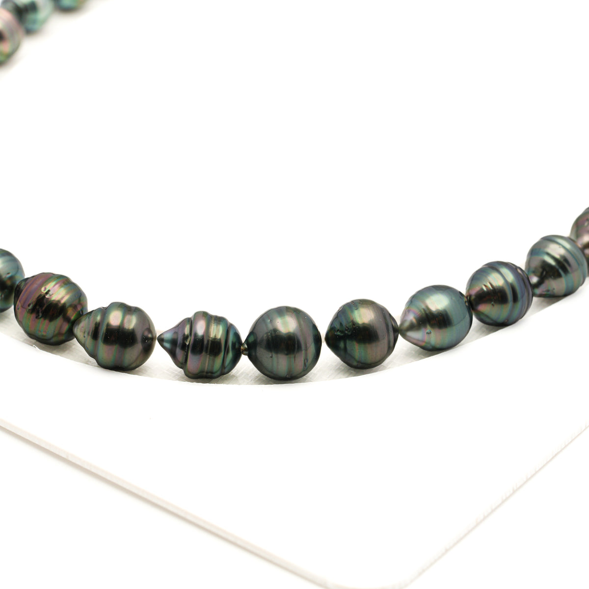 42pcs Peacock Green 8-10mm - CL AA/AAA Quality Tahitian Pearl Necklace NL1806 LP5 LP5