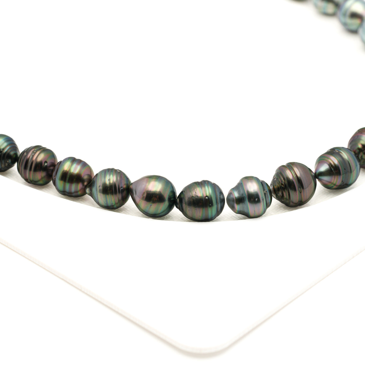 42pcs Peacock Green 8-10mm - CL AA/AAA Quality Tahitian Pearl Necklace NL1806 LP5 LP5