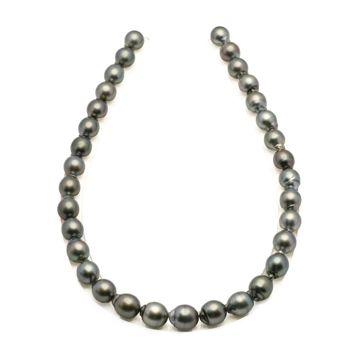 31pcs Green Mix 11-12mm - SB AAA/AA Quality Tahitian Pearl Necklace NL1808 LP5