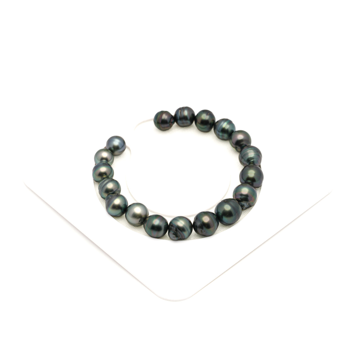 18pcs Blue Green 8-10mm - CL AA Quality Tahitian Pearl Bracelet BR2567 LP5