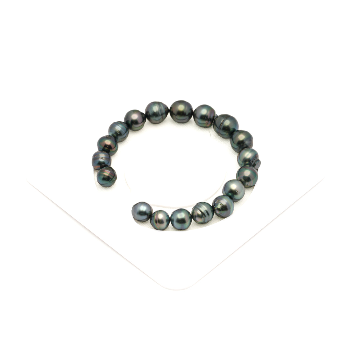 18pcs Blue Green 8-10mm - CL AA Quality Tahitian Pearl Bracelet BR2567 LP5