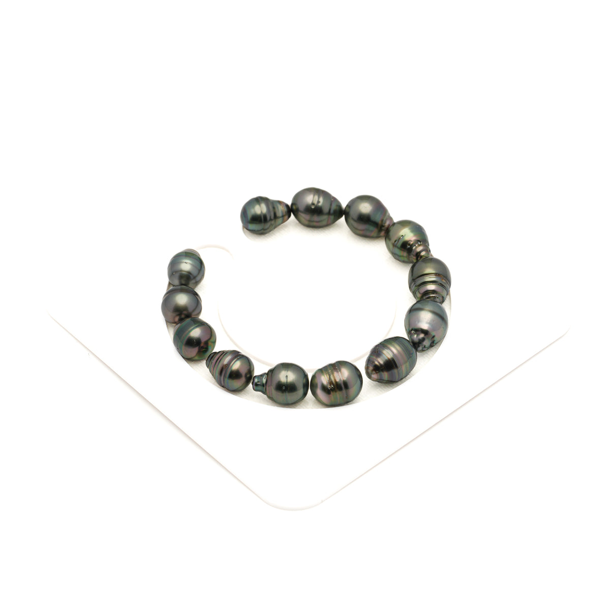 13pcs Green 9-11mm - CL AA/AAA Quality Tahitian Pearl Bracelet BR2569 LP5 LP5
