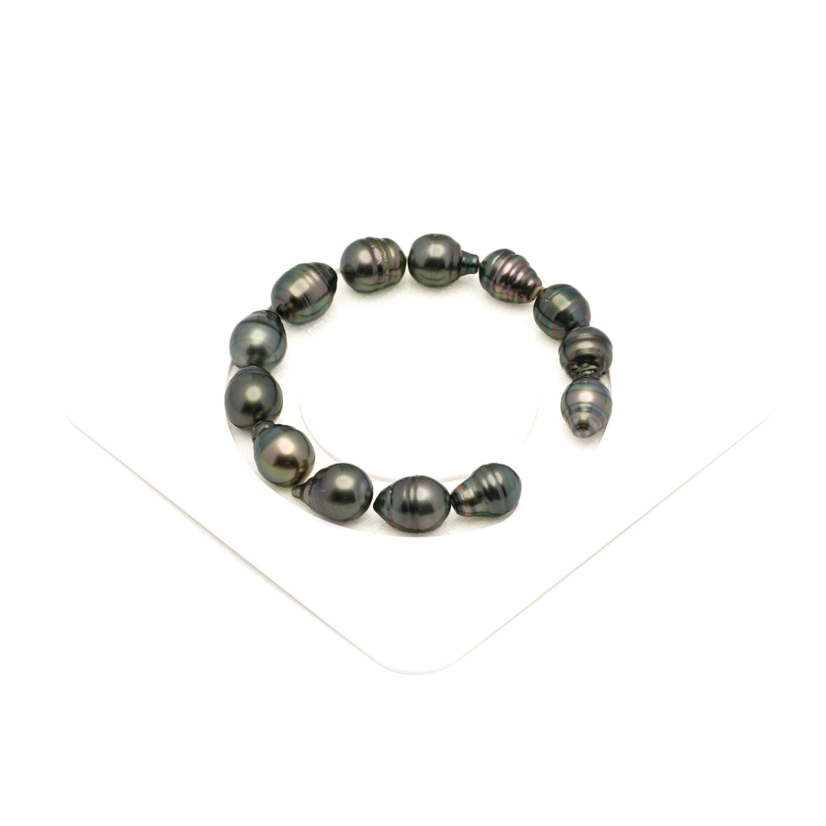 13pcs Green 9-11mm - CL AA/AAA Quality Tahitian Pearl Bracelet BR2569 LP5 LP5