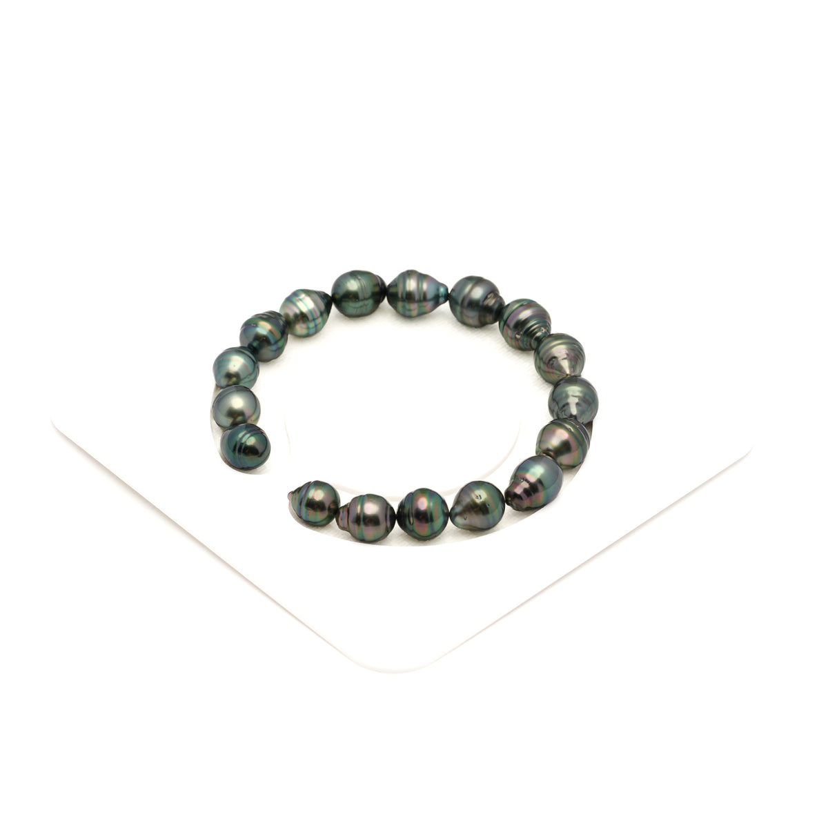 17pcs Green 8-9mm - CL AA/AAA Quality Tahitian Pearl Bracelet BR2571 LP5