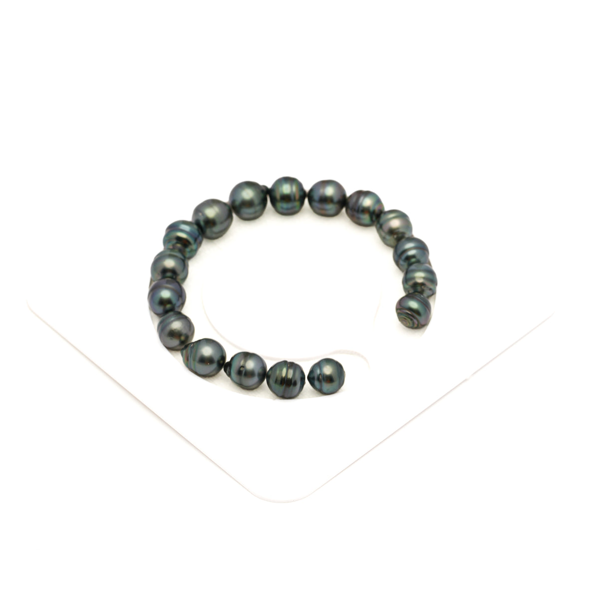 17pcs Green 8-10mm - CL AA/AAA Quality Tahitian Pearl Bracelet BR2568 LP5