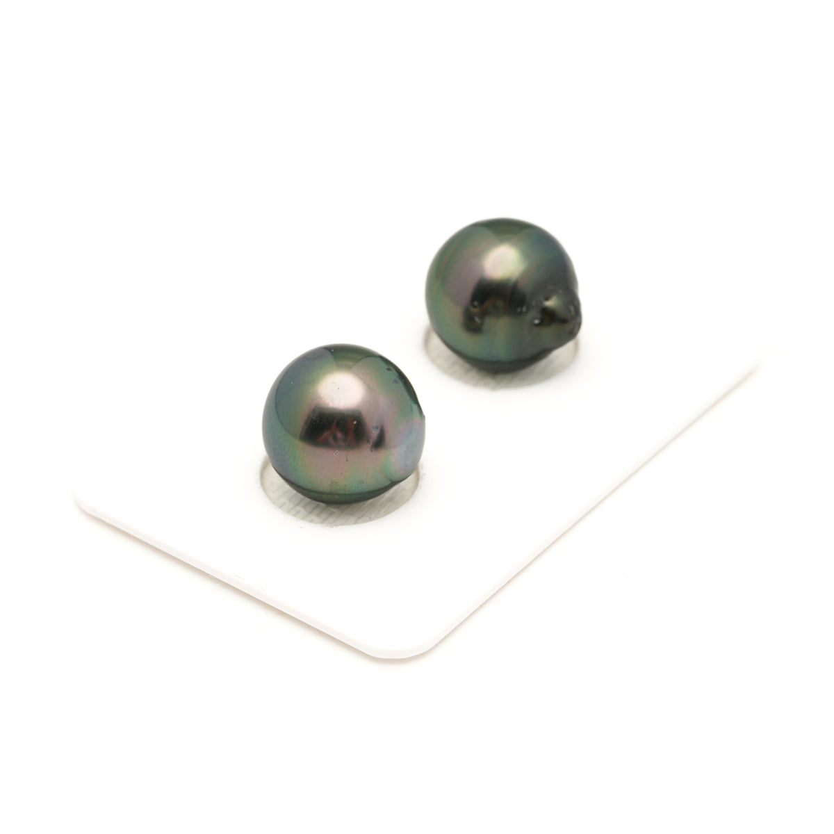 2pcs Peacock 12.1-12.2mm - SB AA Quality Tahitian Pearl Pair ER1995 LP5