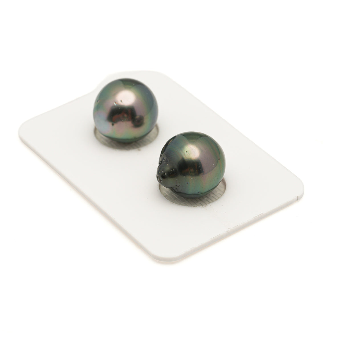 2pcs Peacock 12.1-12.2mm - SB AA Quality Tahitian Pearl Pair ER1995 LP5