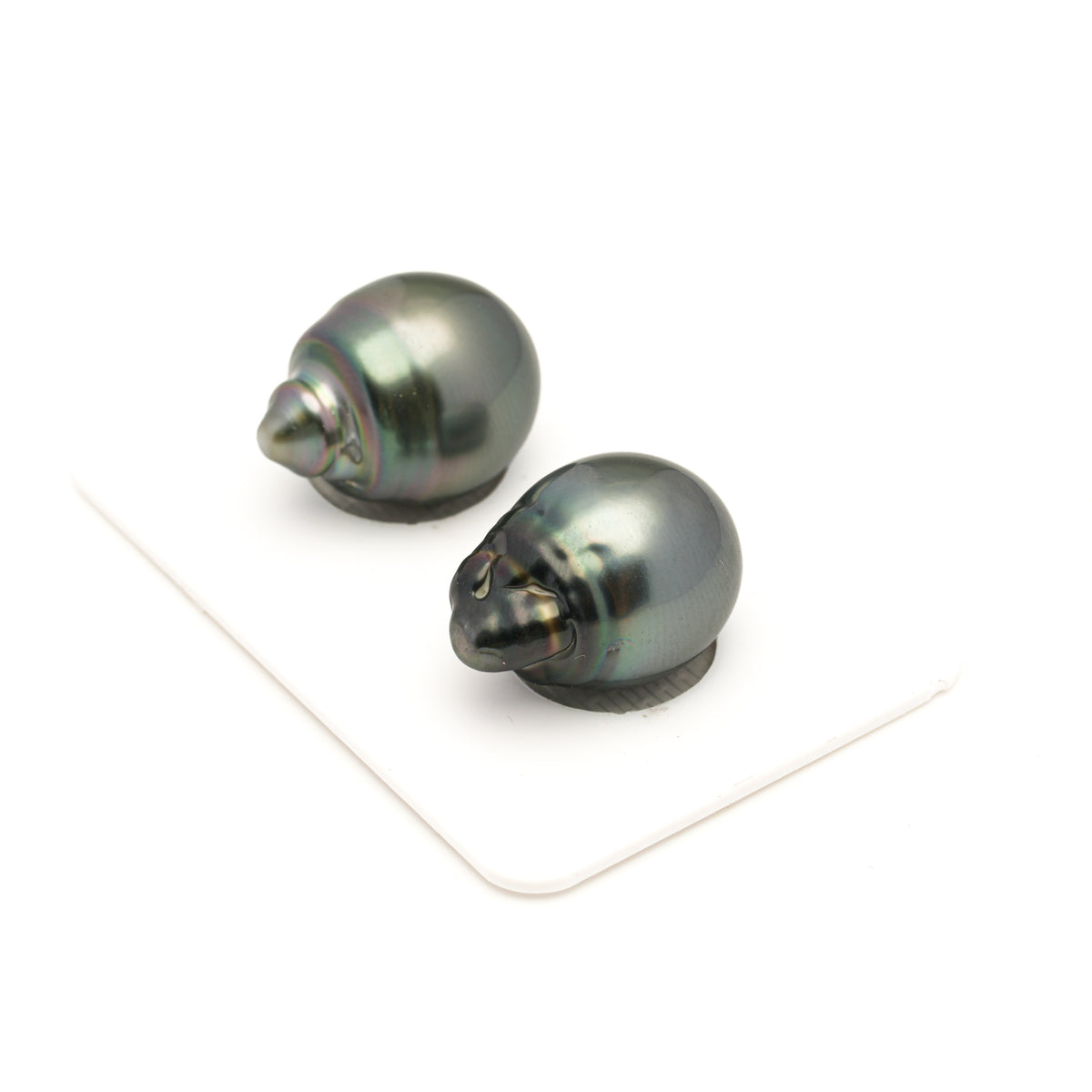 2pcs Green 13.5-13.9mm - SBQ AAA Quality Tahitian Pearl Pair ER1991 LP5