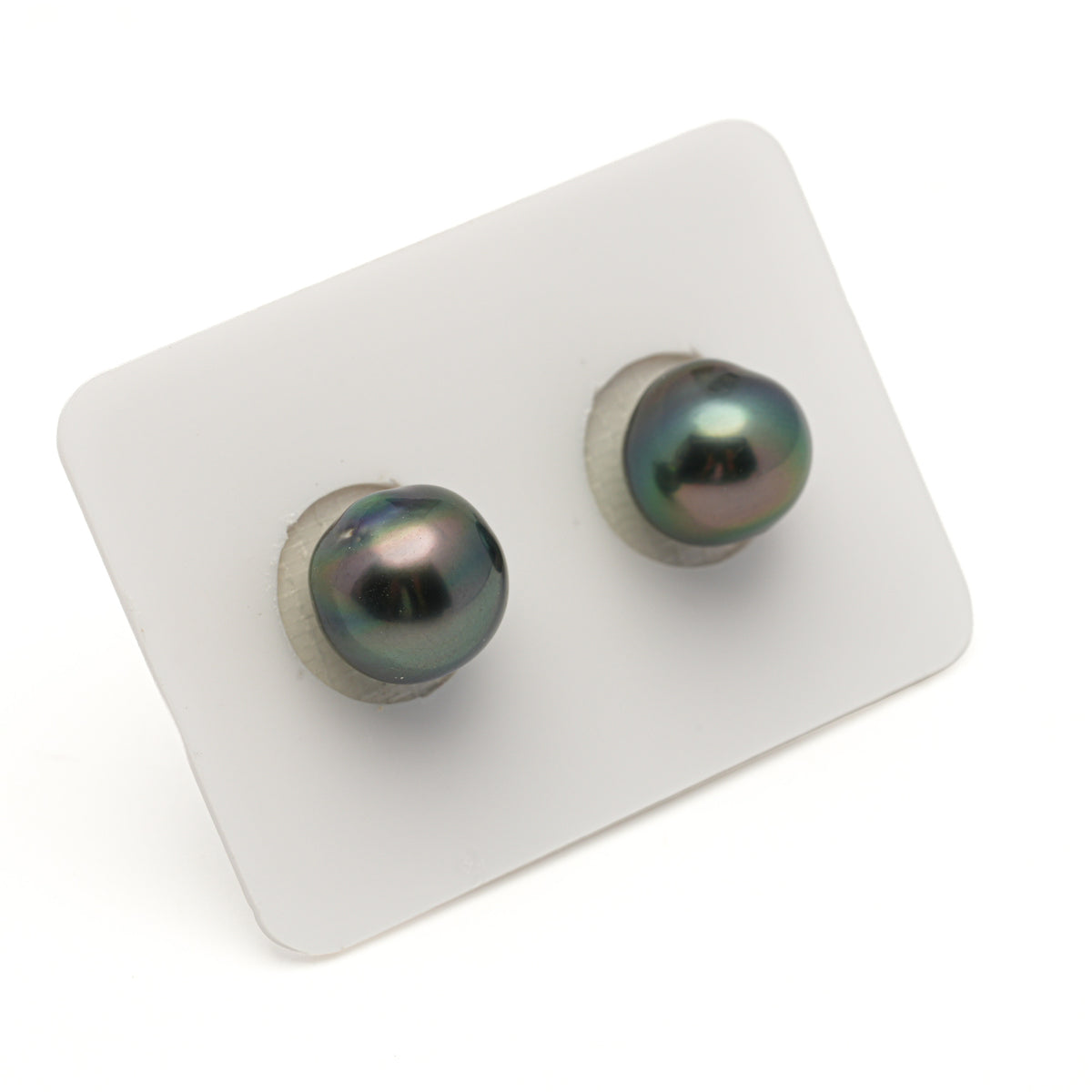 2pcs Green Cherry 10.7mm - SB AAA Quality Tahitian Pearl Pair ER2000 LP5