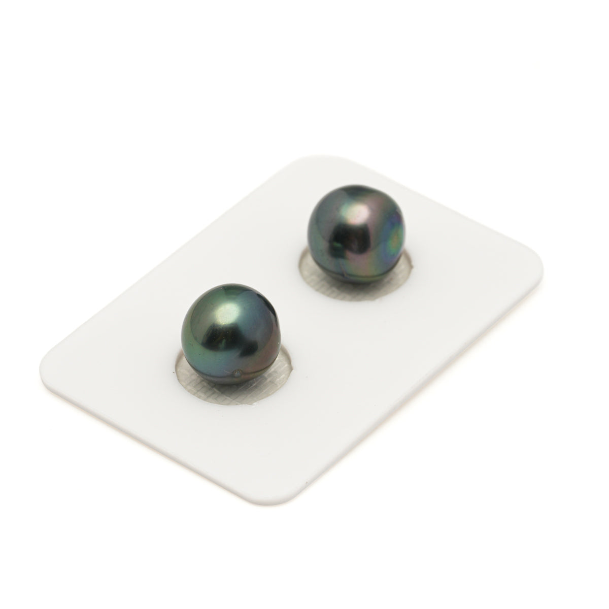 2pcs Green Cherry 10.7mm - SB AAA Quality Tahitian Pearl Pair ER2000 LP5