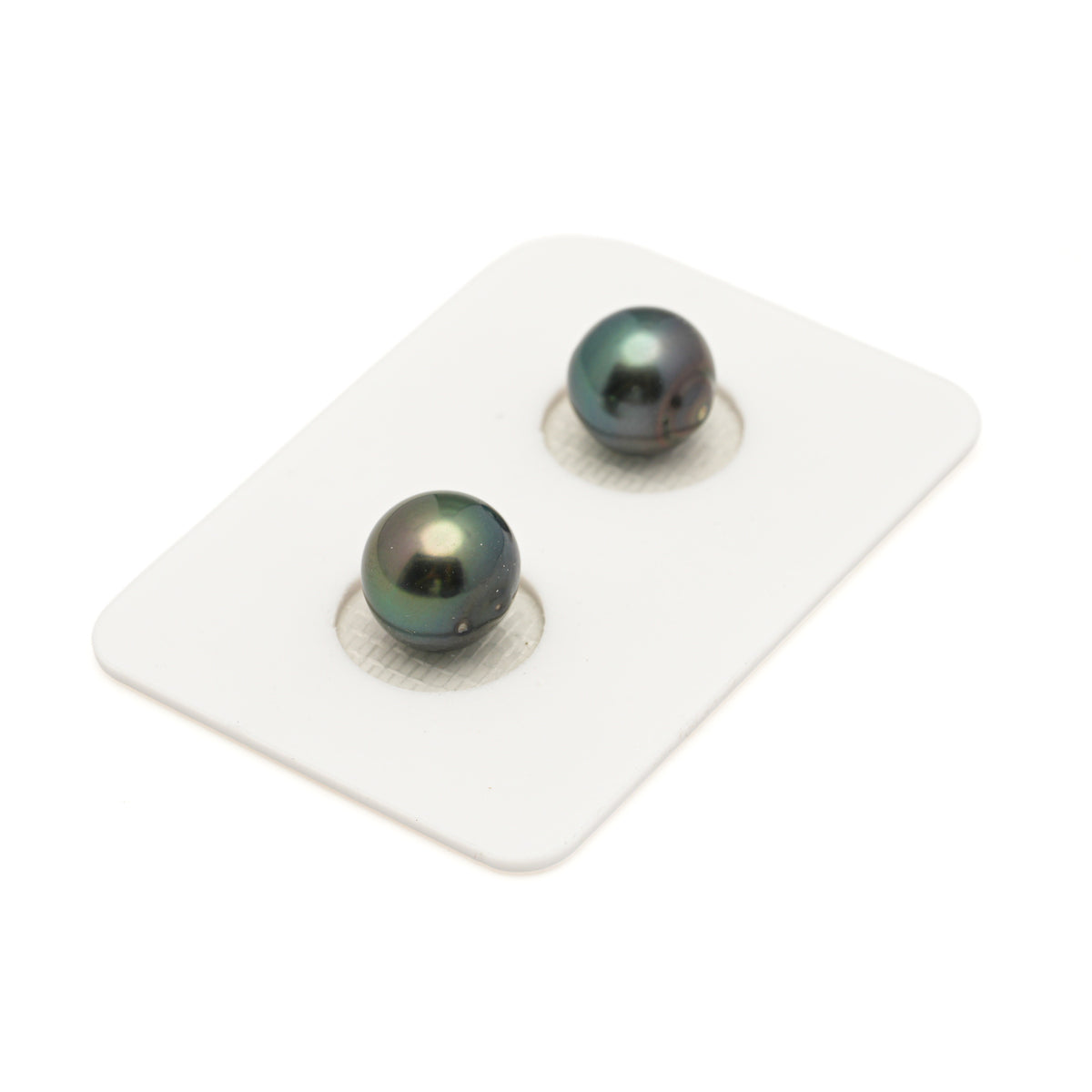 2pcs Green Cherry 9.2-9.5mm - SB AAA/AA Quality Tahitian Pearl Pair ER2001 LP5
