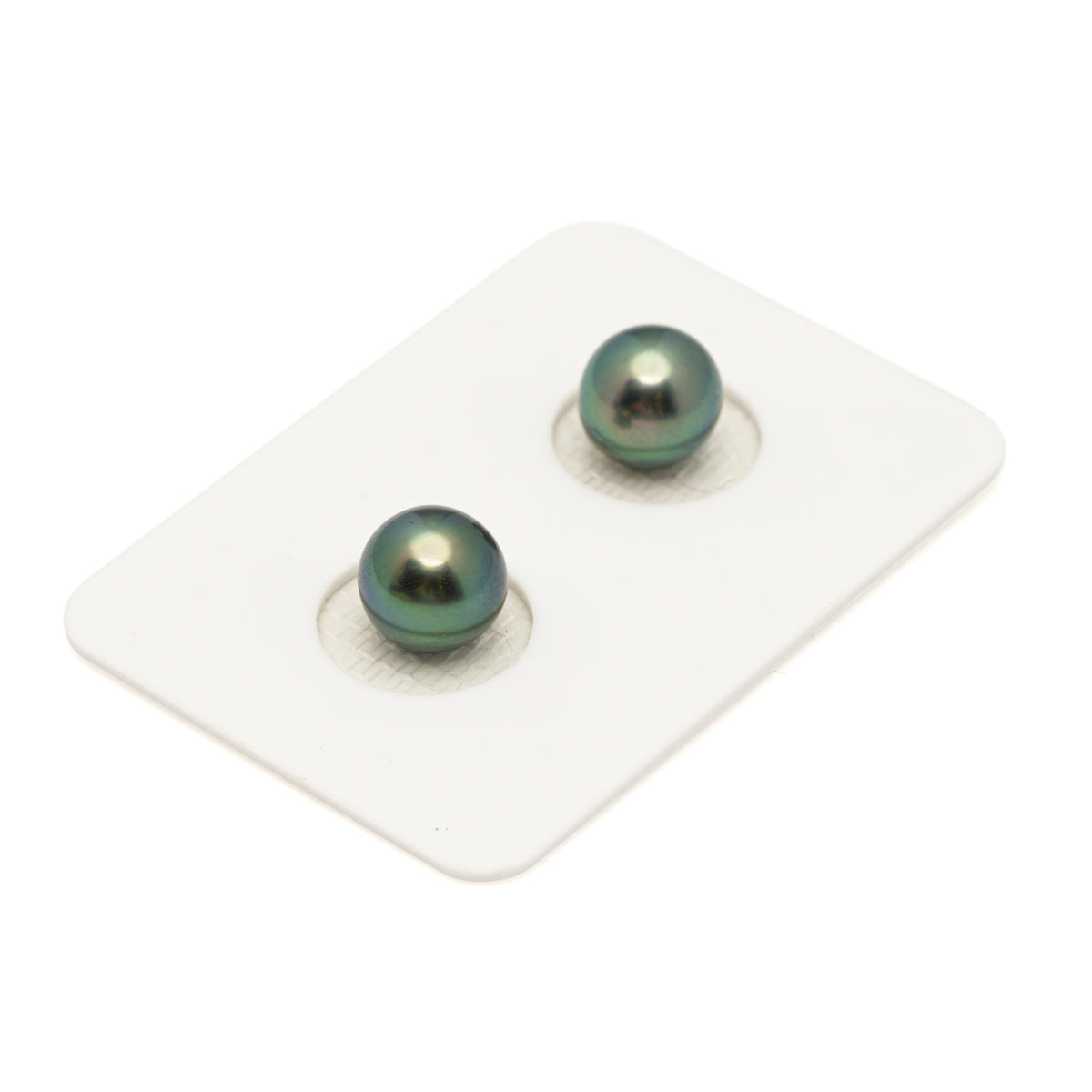 2pcs Green 8.3-8.4mm - SR/NR AAA Quality Tahitian Pearl Pair ER1987 LP5