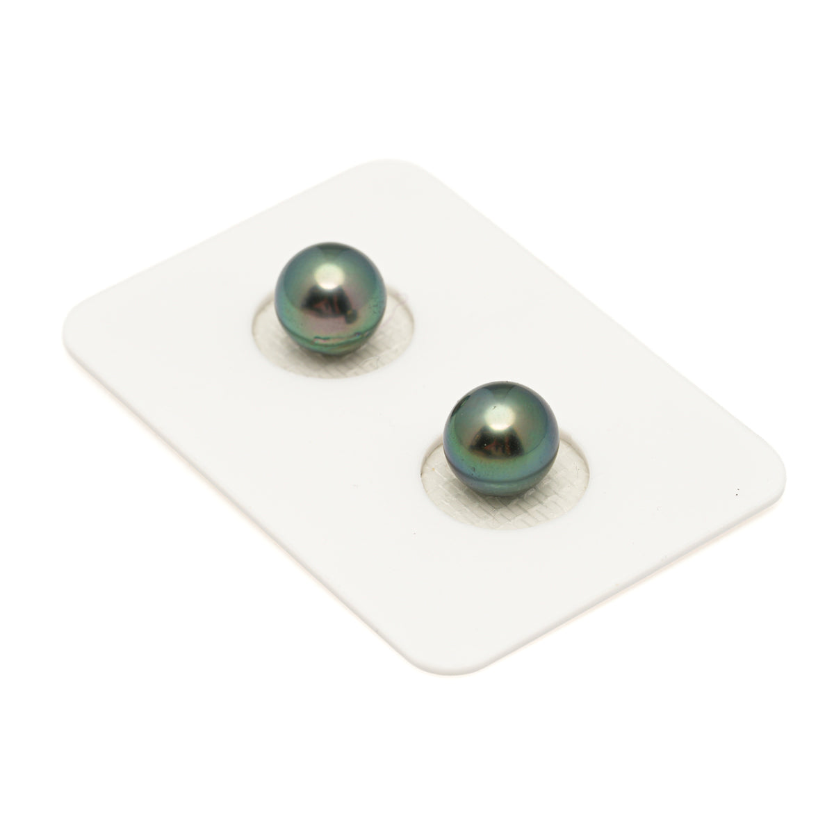2pcs Green 8.3-8.4mm - SR/NR AAA Quality Tahitian Pearl Pair ER1987 LP5