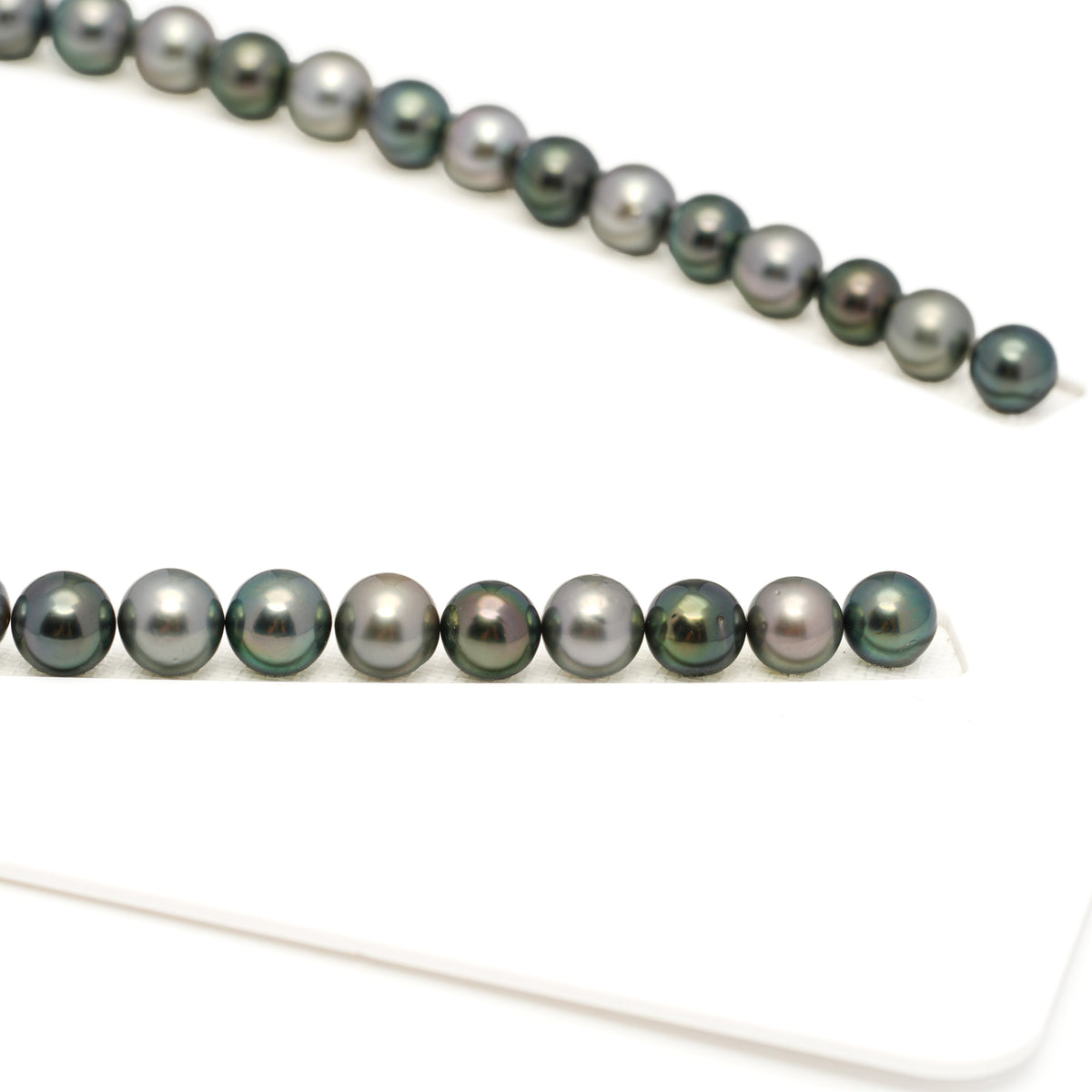 48pcs Green 8-9mm - SR/NR AAA/AA Quality Tahitian Pearl Necklace NL1801 LP5