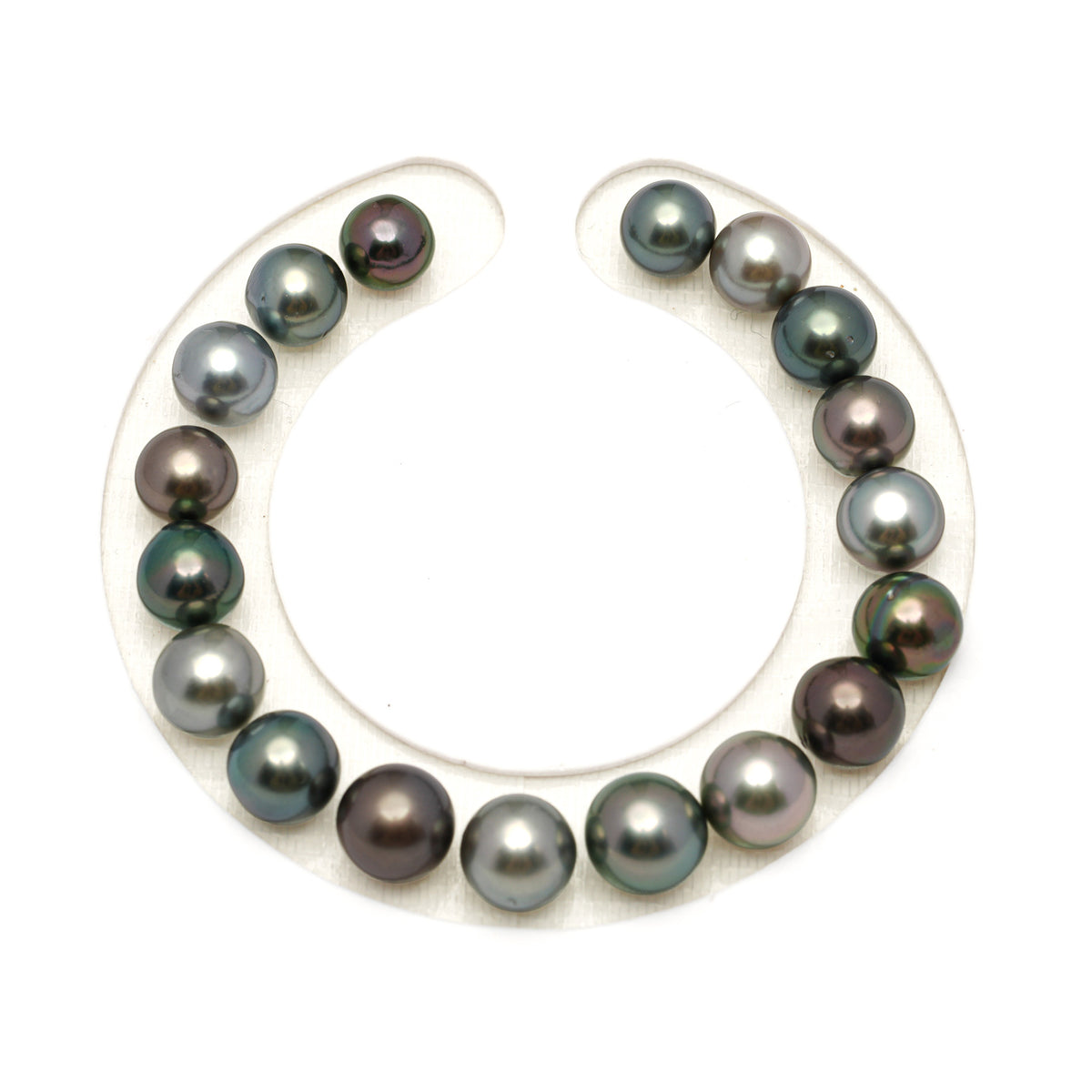 18pcs Multicolor 8-10mm - SR/NR AAA/AA Quality Tahitian Pearl Bracelet BR2554 LP5