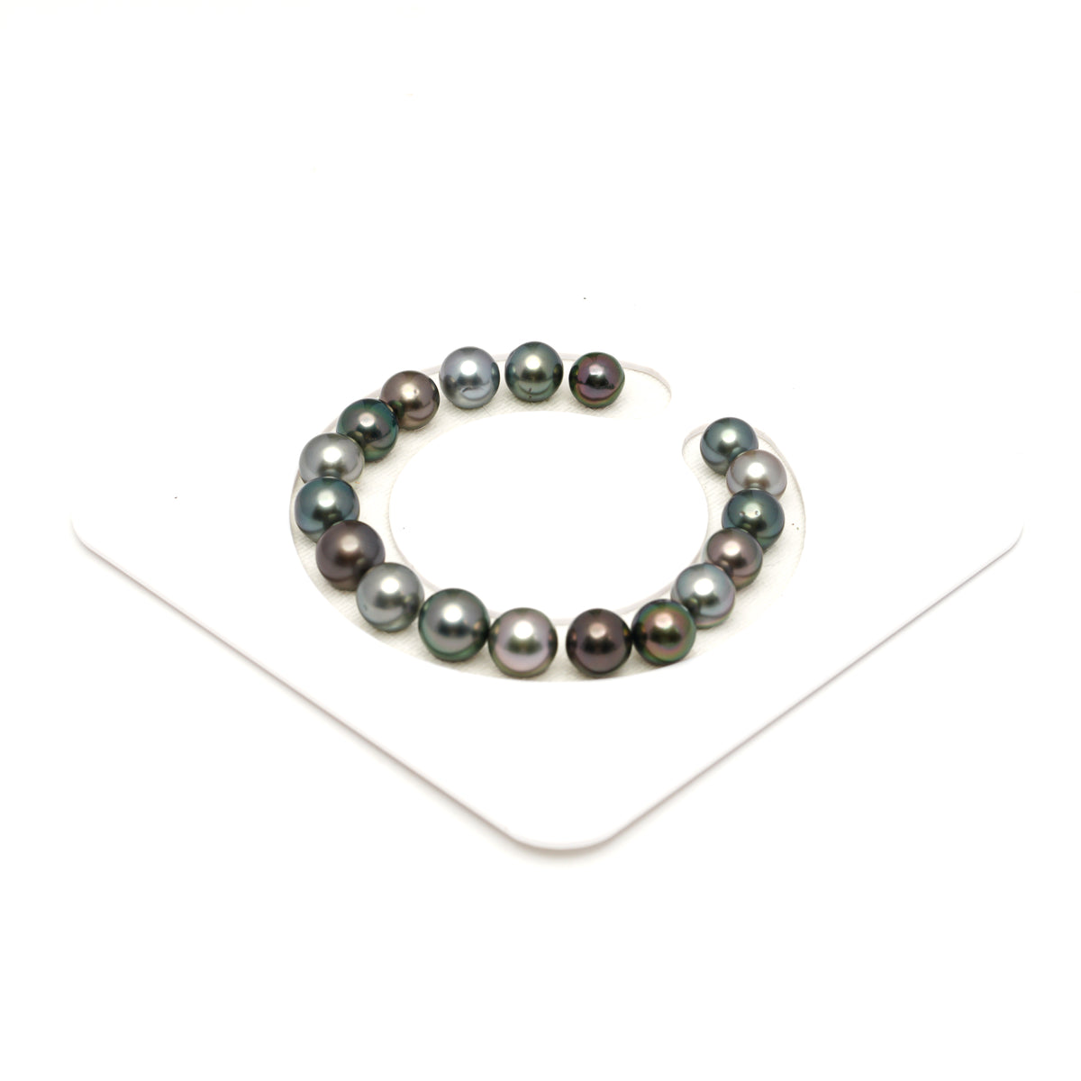 18pcs Multicolor 8-10mm - SR/NR AAA/AA Quality Tahitian Pearl Bracelet BR2554 LP5