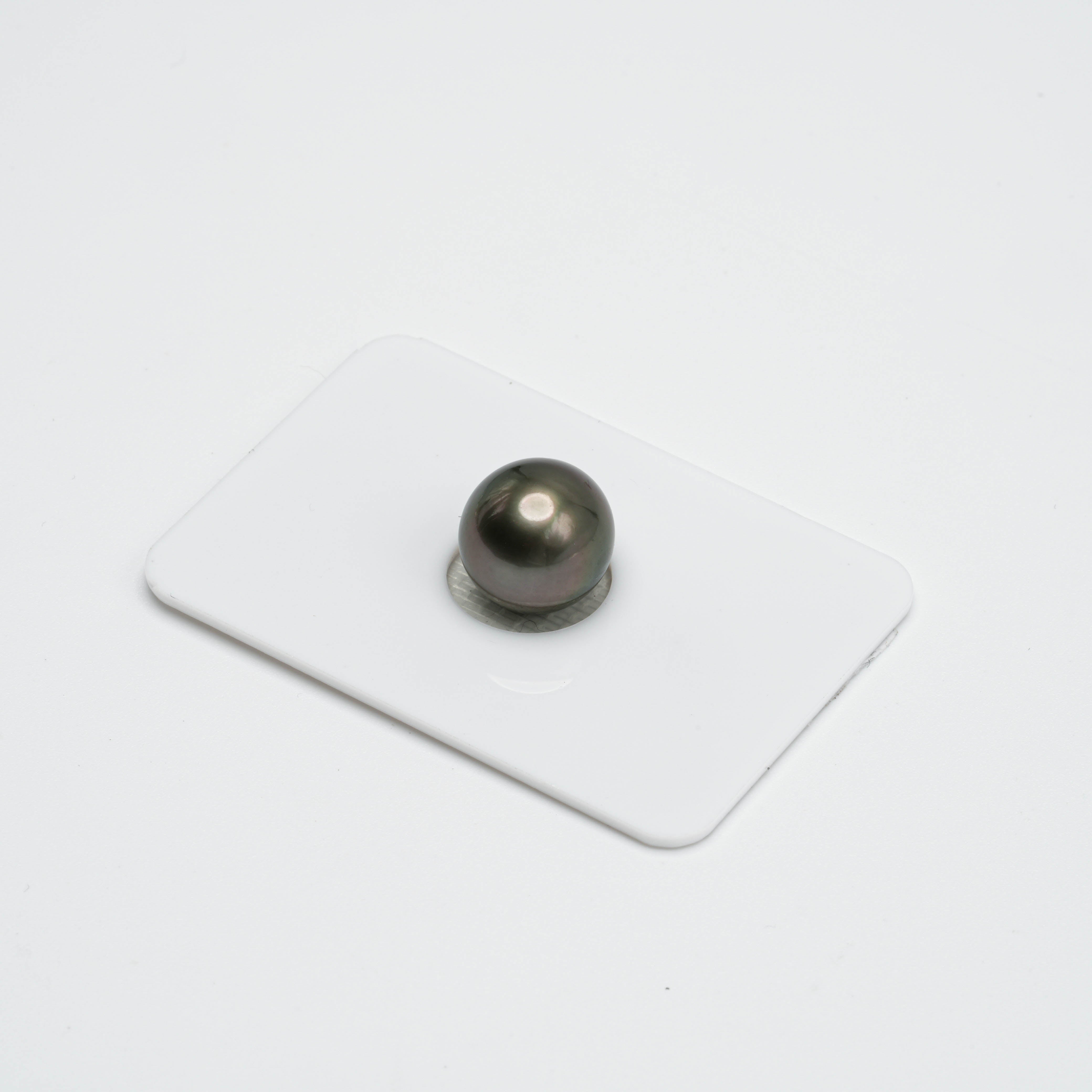 1pcs Green (Brown) 11.3mm - DROP TOP Quality Tahitian Pearl Single LP785