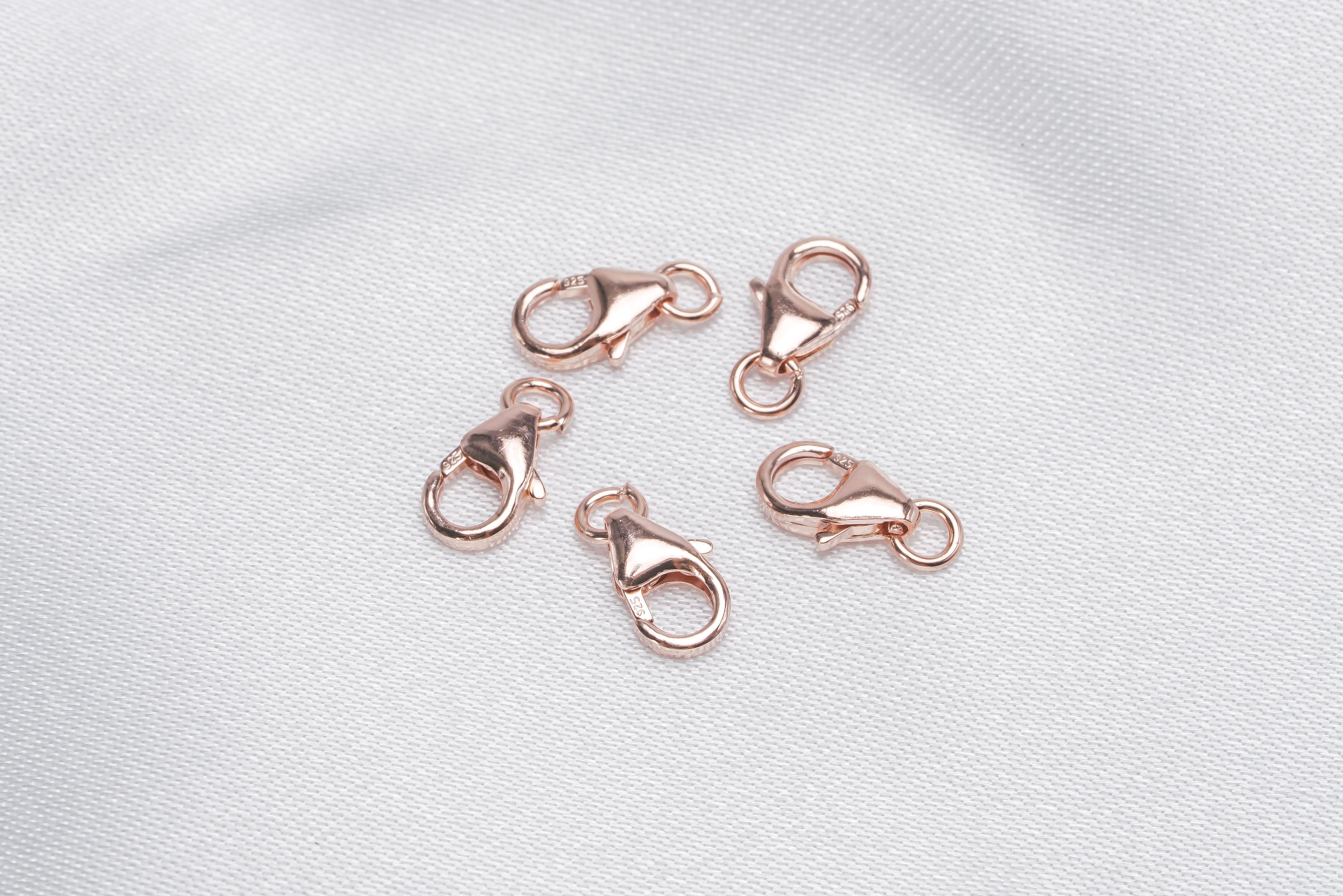 5 pcs Rose Gold Lobster Claps for Bracelet/Necklace Limited - Loose Pearl jewelry wholesale
