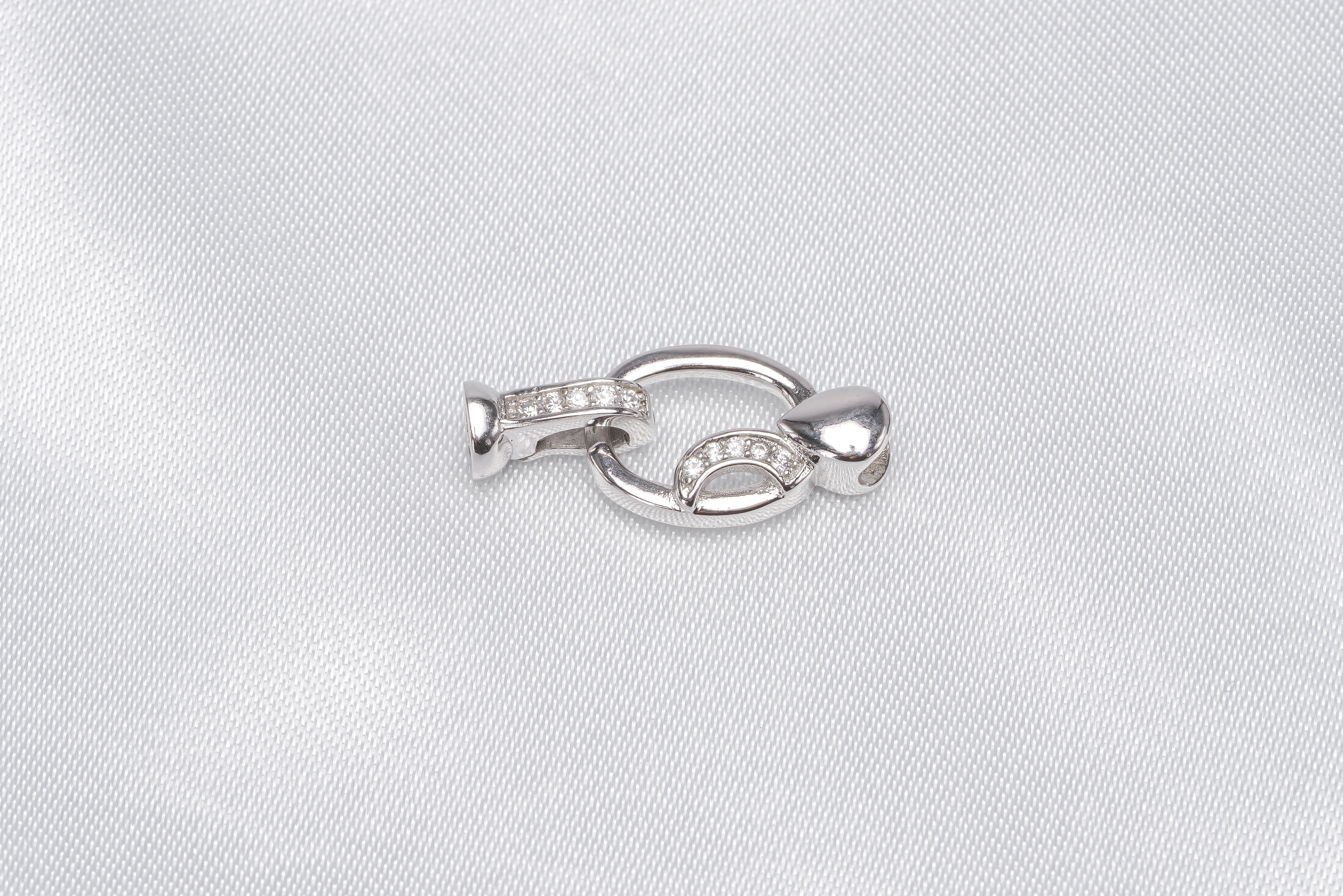 CZ stone Silver Claps for Bracelet/Necklace Limited - Loose Pearl jewelry wholesale