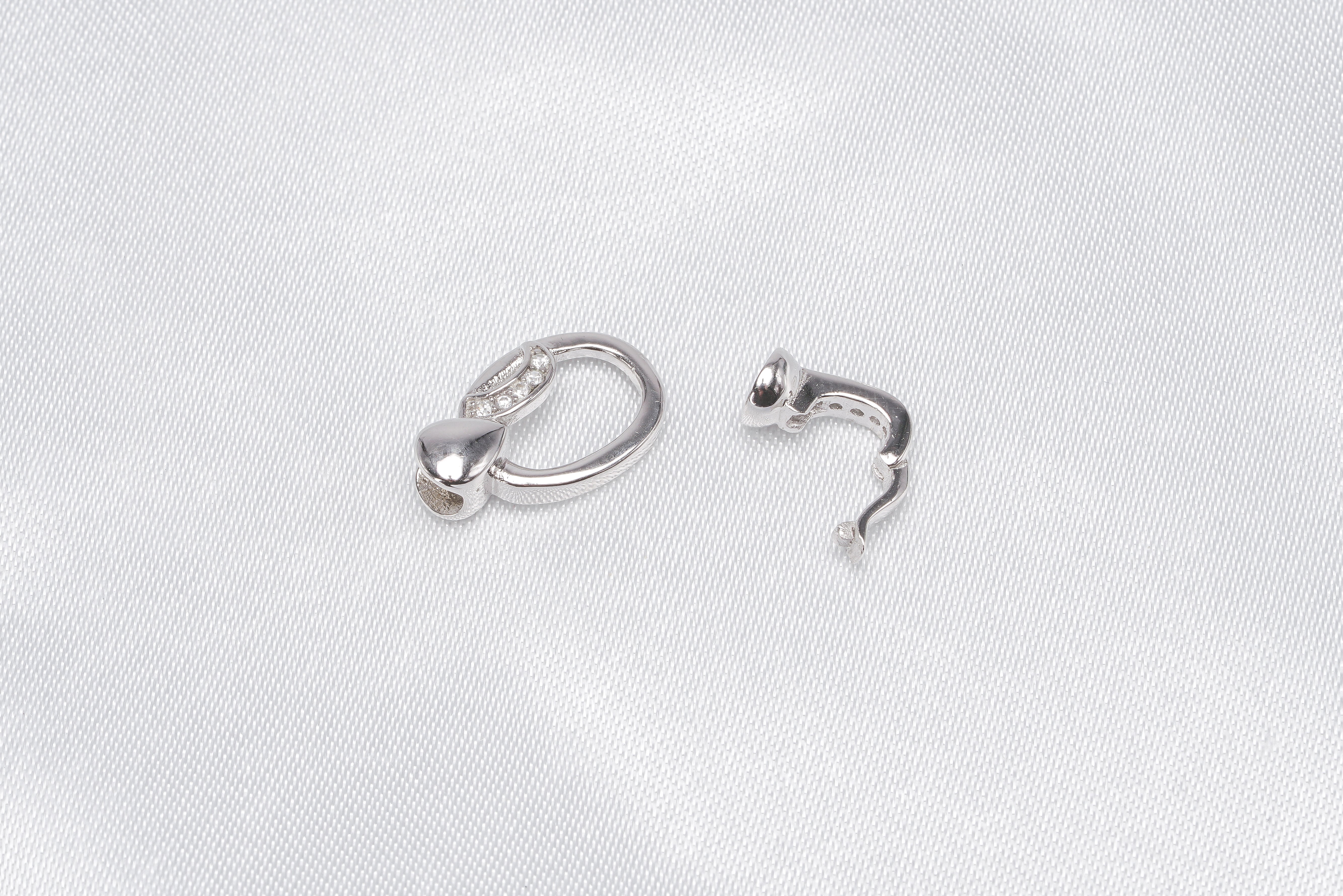 CZ stone Silver Claps for Bracelet/Necklace Limited - Loose Pearl jewelry wholesale