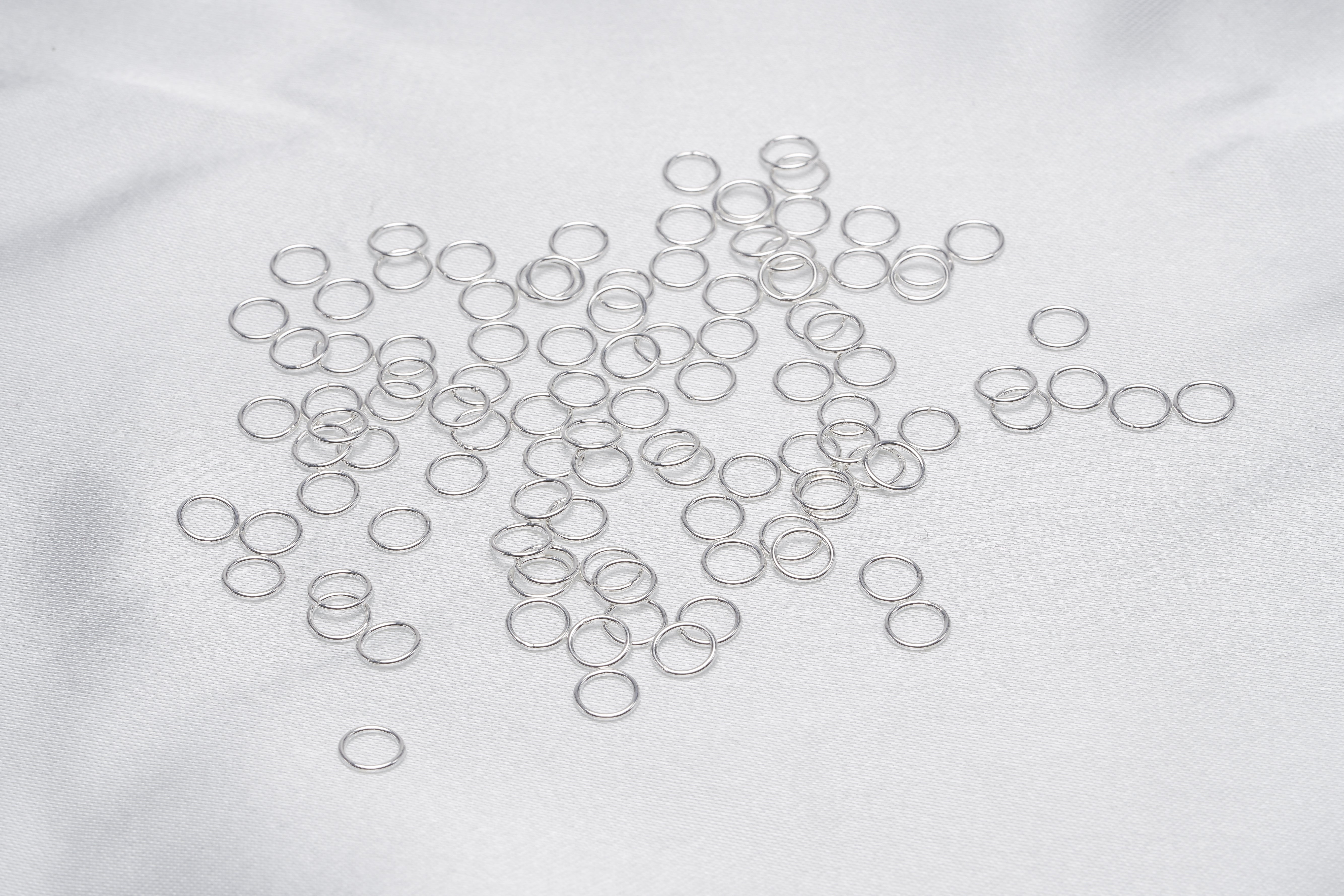 Individual 925 Silver closed jump ring 0.7mm - Loose Pearl jewelry wholesale