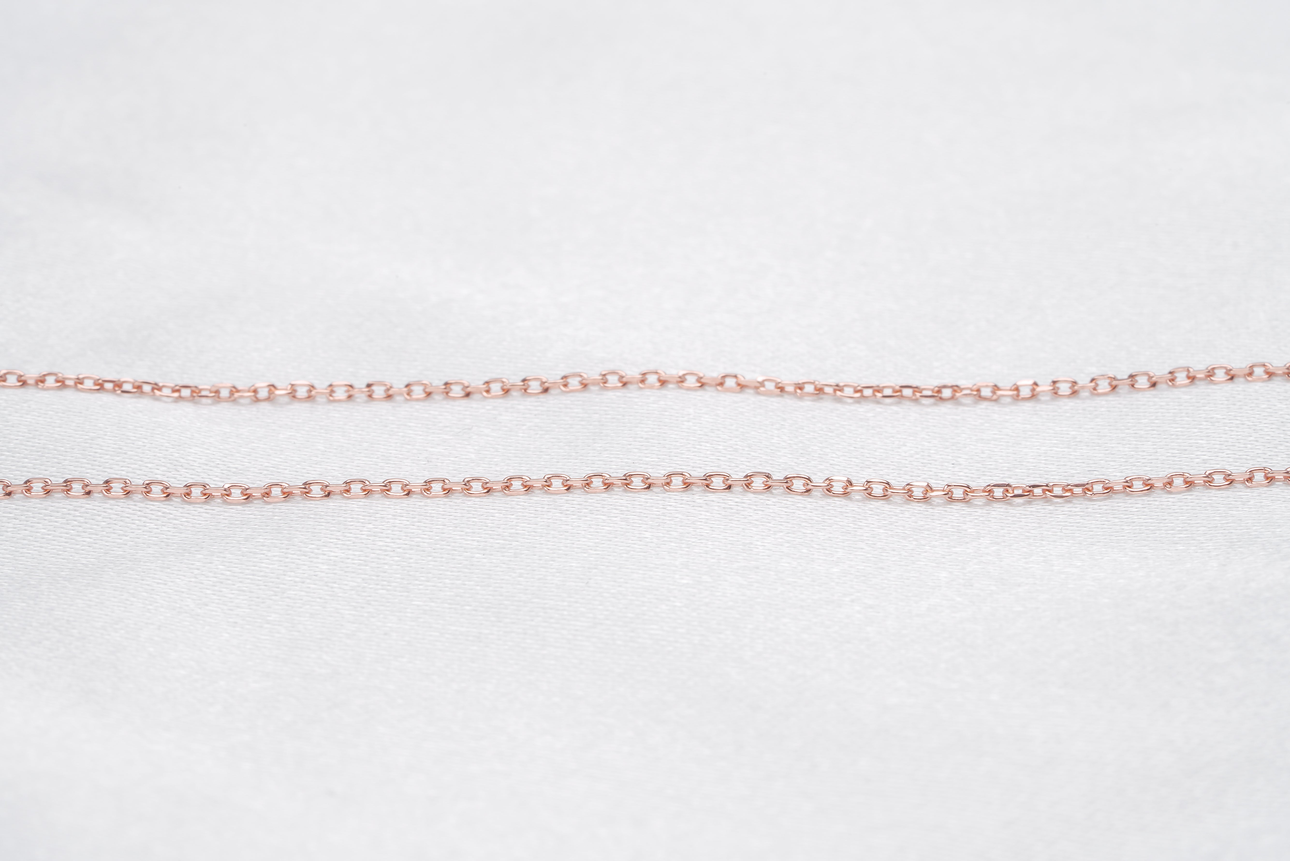 Rose Gold Cable Chain with Spring Ring Clasp - Loose Pearl jewelry wholesale