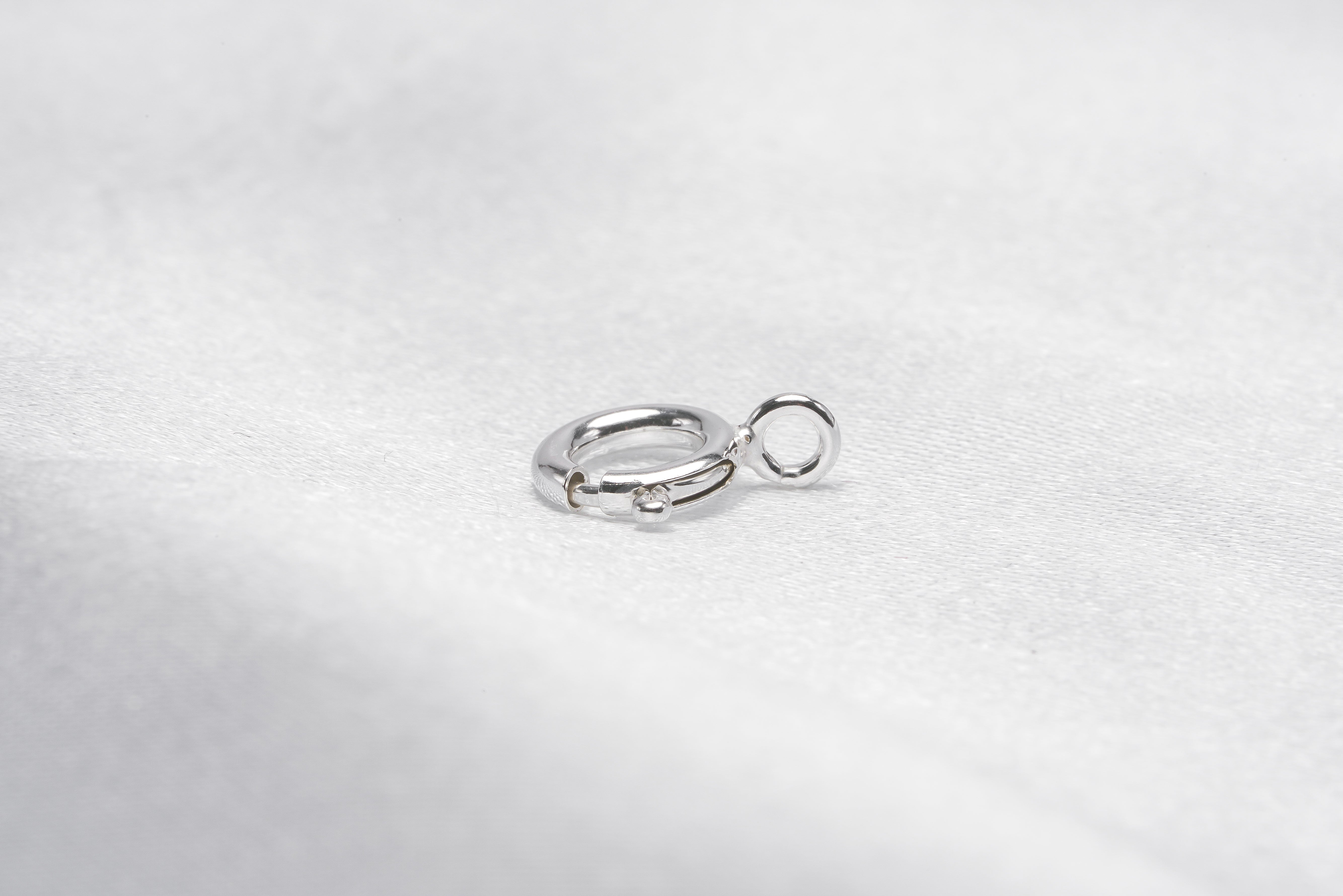 5pcs Silver Spring Ring Clasp For Bracelet/Necklace - Loose Pearl jewelry wholesale