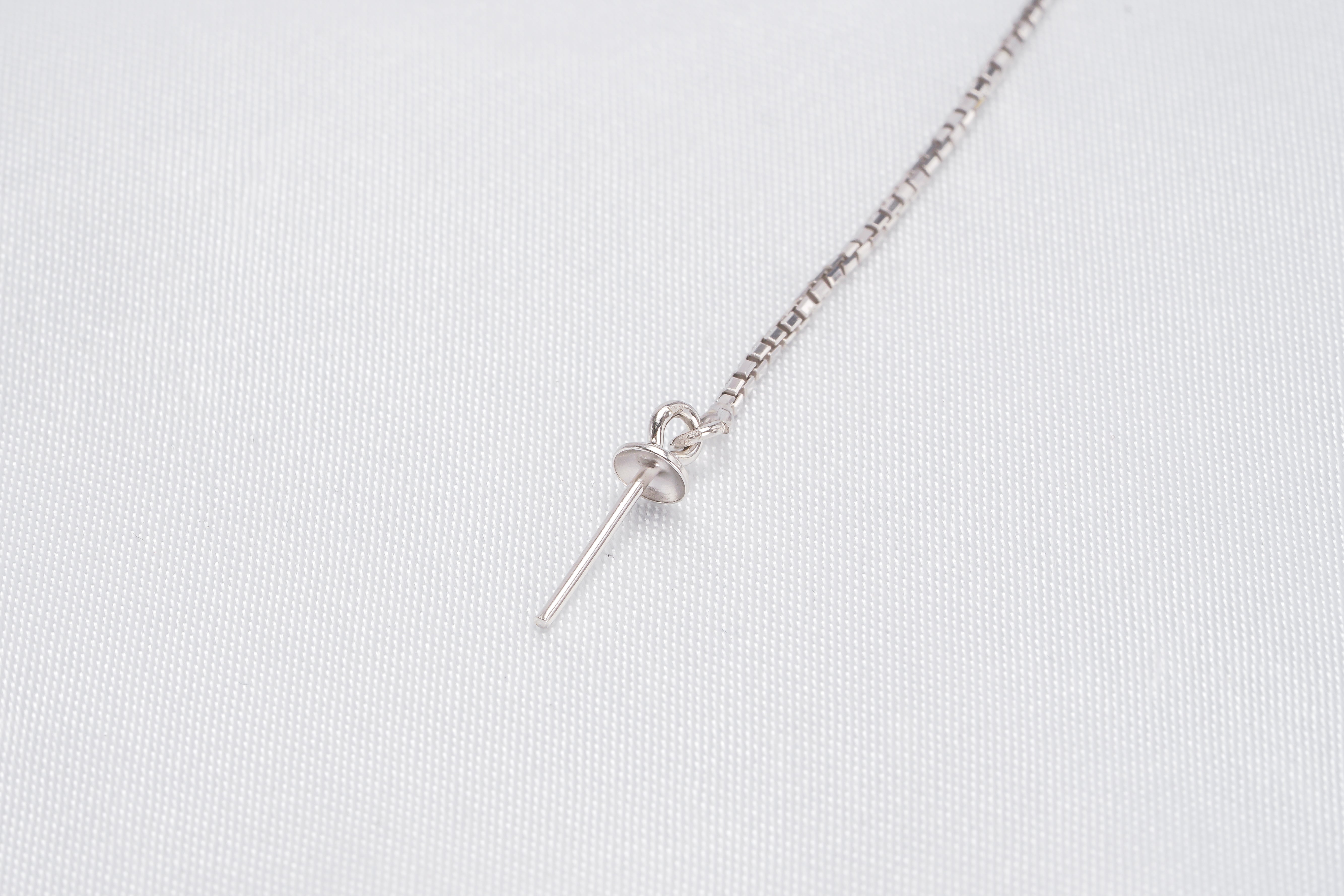 925 Silver Three tone Adjustable Necklace Chain & Pendant - Loose Pearl jewelry wholesale