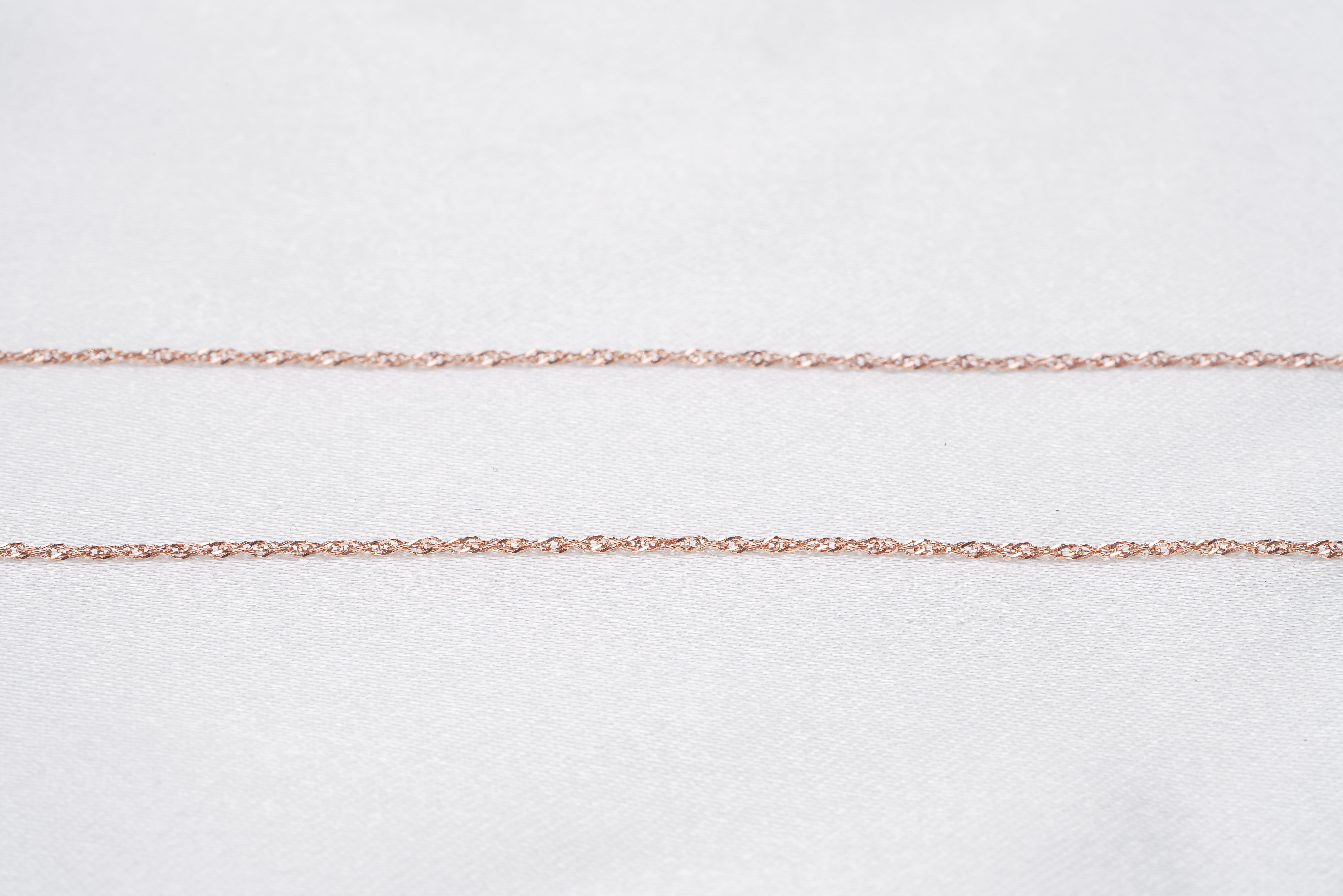 Rose Gold Rope Chain with Spring Ring Clasp - Loose Pearl jewelry wholesale