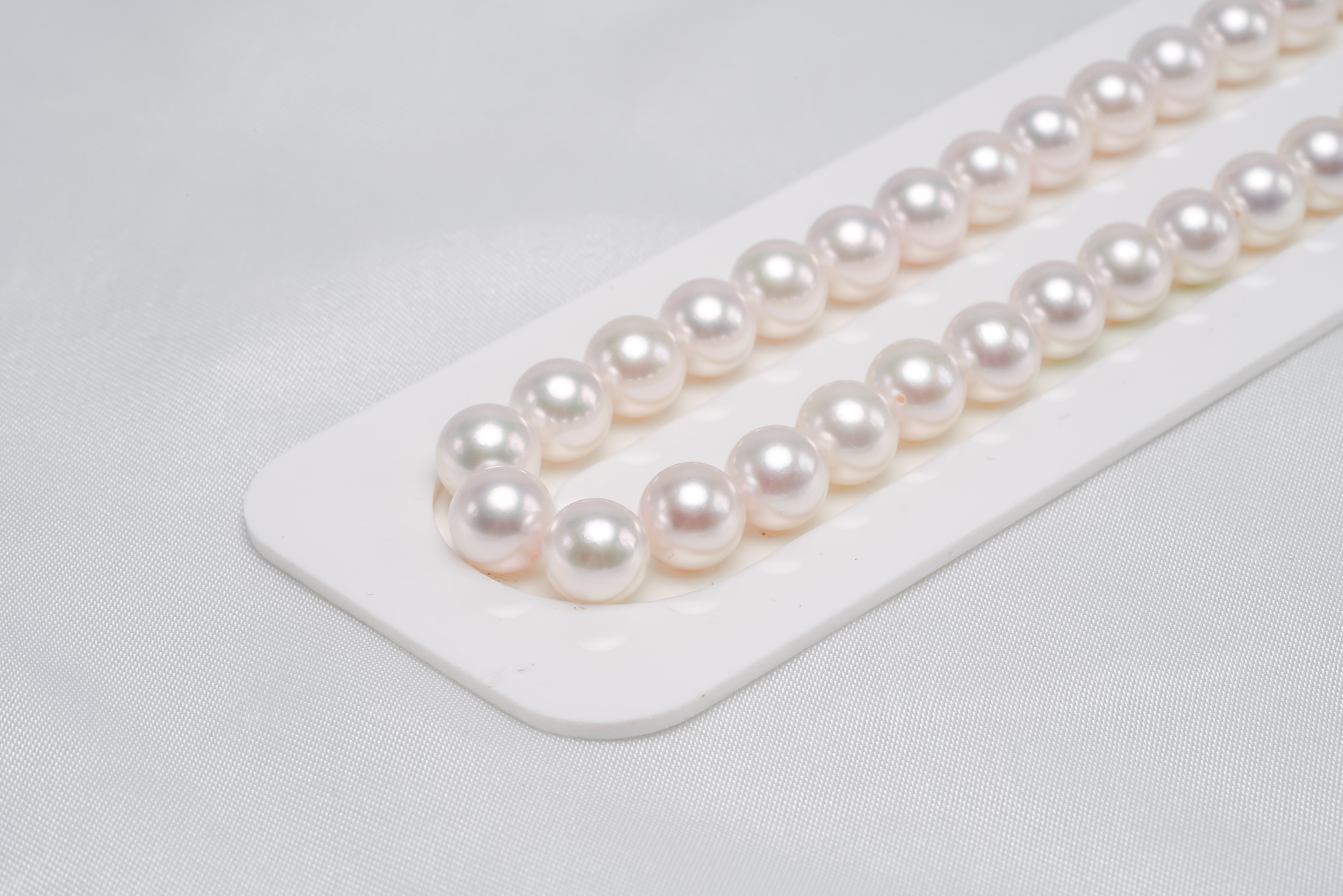 45pcs Akoya Necklace 8.5-8.9mm AAA/AA High luster White Japanese Pearl - Loose Pearl jewelry wholesale