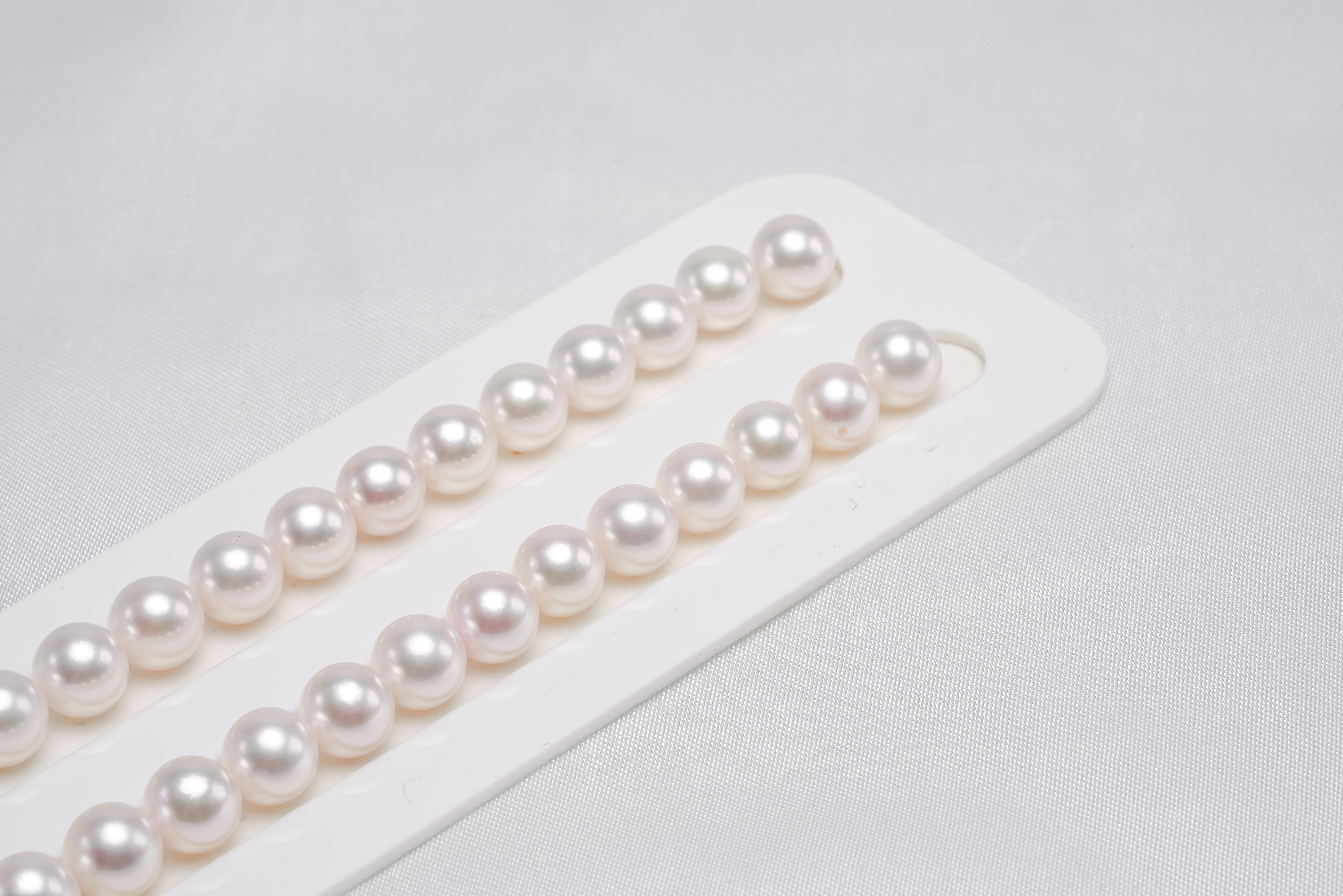 45pcs Akoya Necklace 8.5-8.9mm AAA/AA High luster White Japanese Pearl - Loose Pearl jewelry wholesale