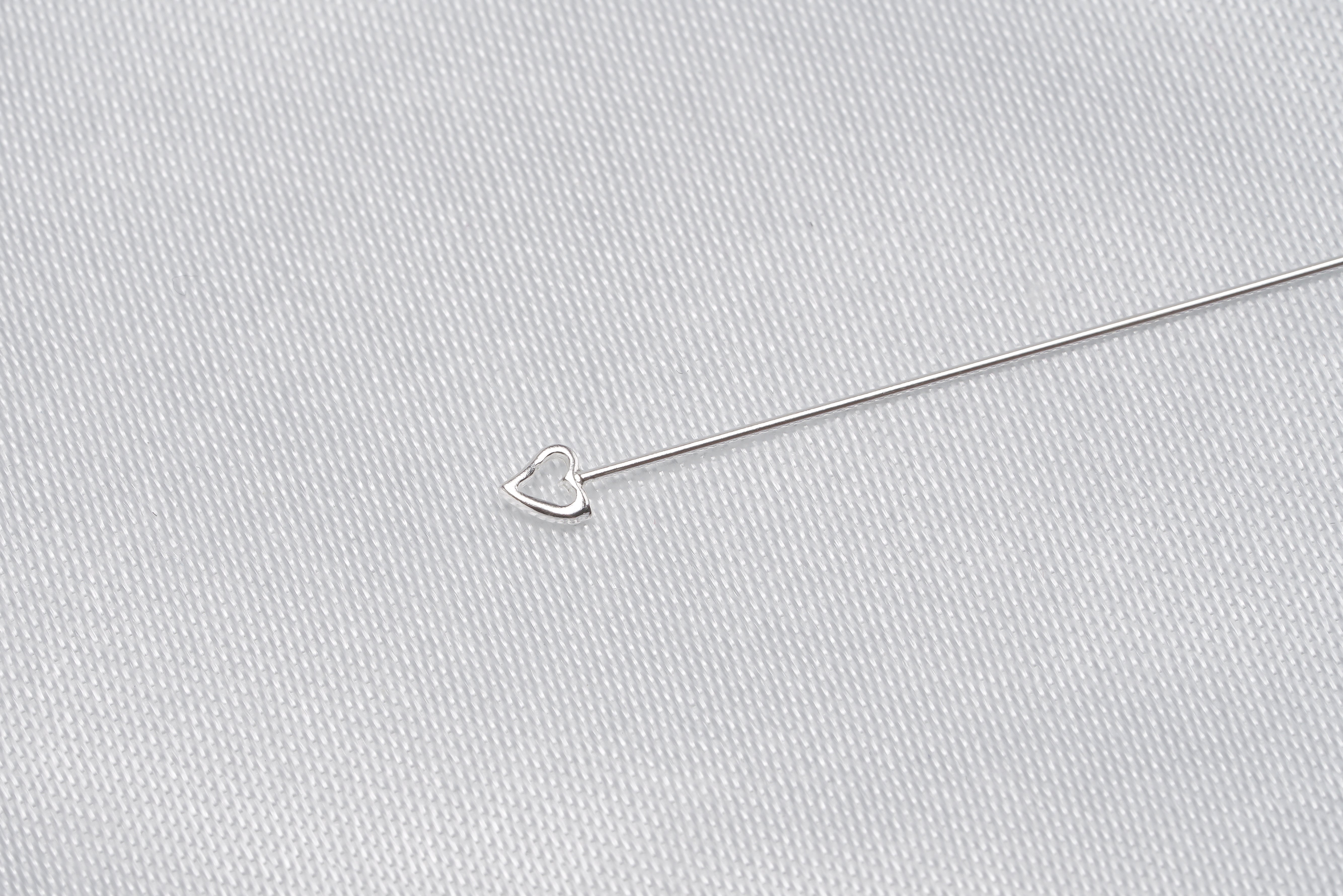 20pcs Heart Shape Head Pin Findings - Loose Pearl jewelry wholesale