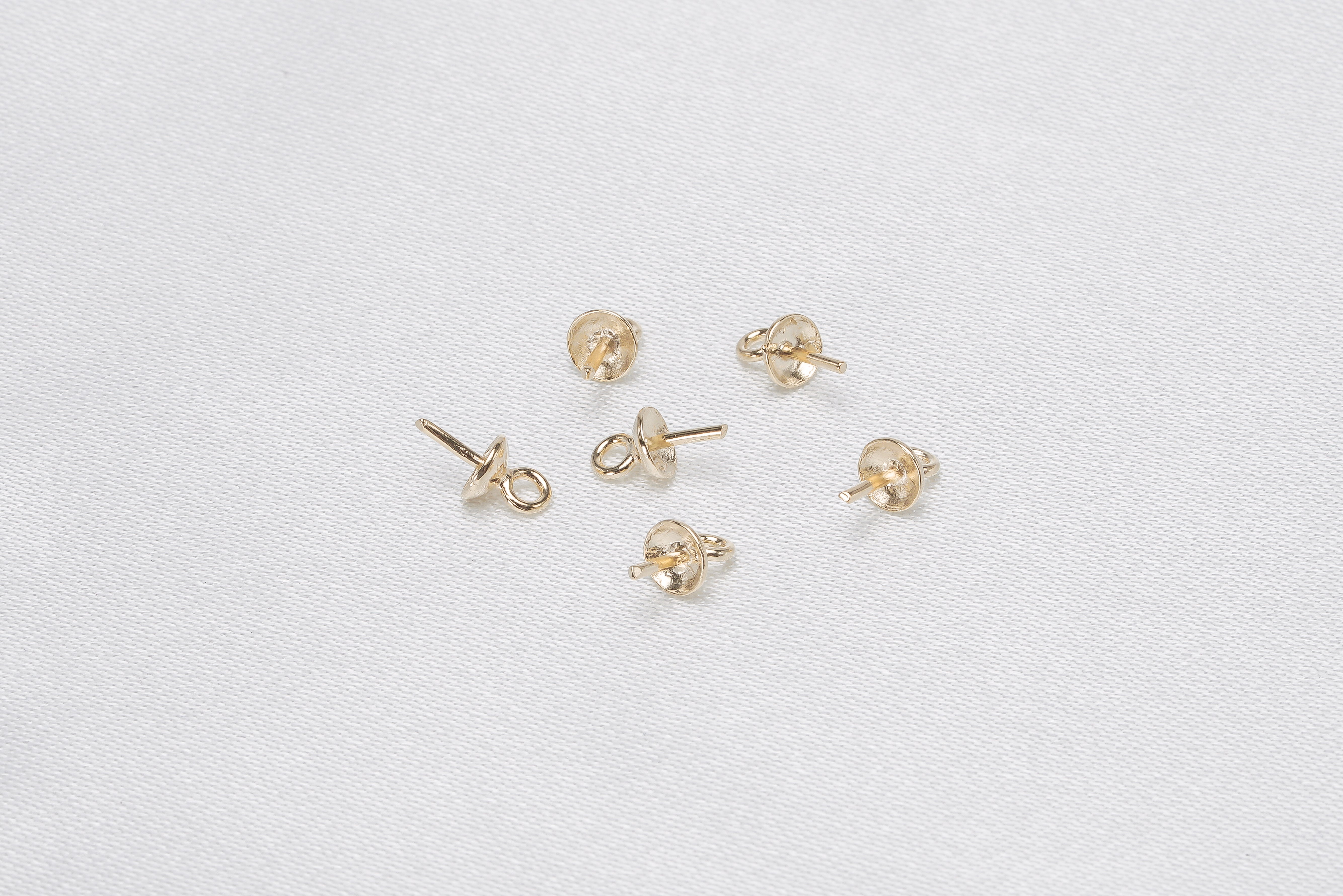 5pcs Gold Plating Close Ring Drop Pendant - Loose Pearl jewelry wholesale