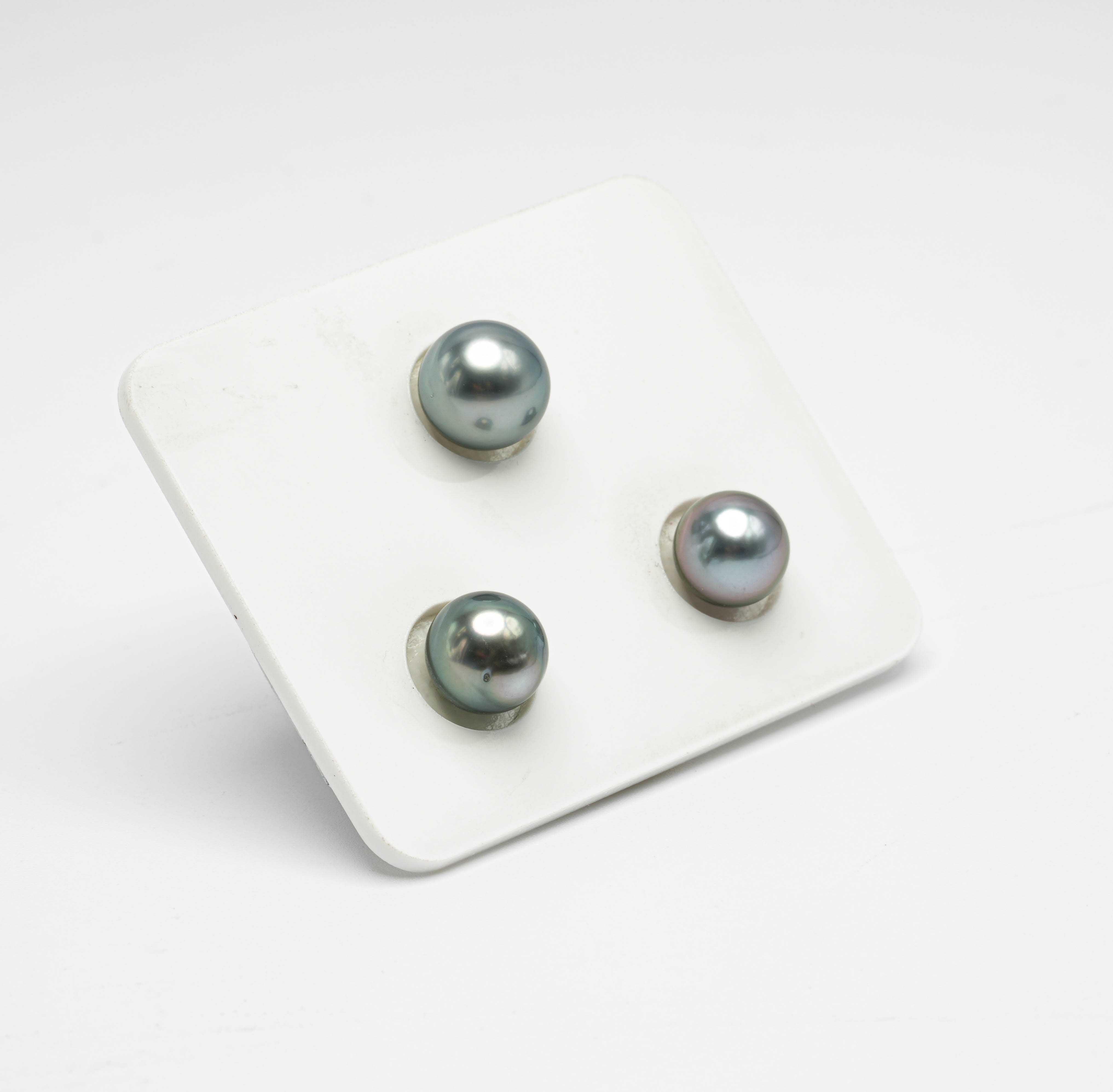 3pcs Mix 9mm - SB Short TOP/AAA Quality Tahitian Pearl Trio Set ER1168