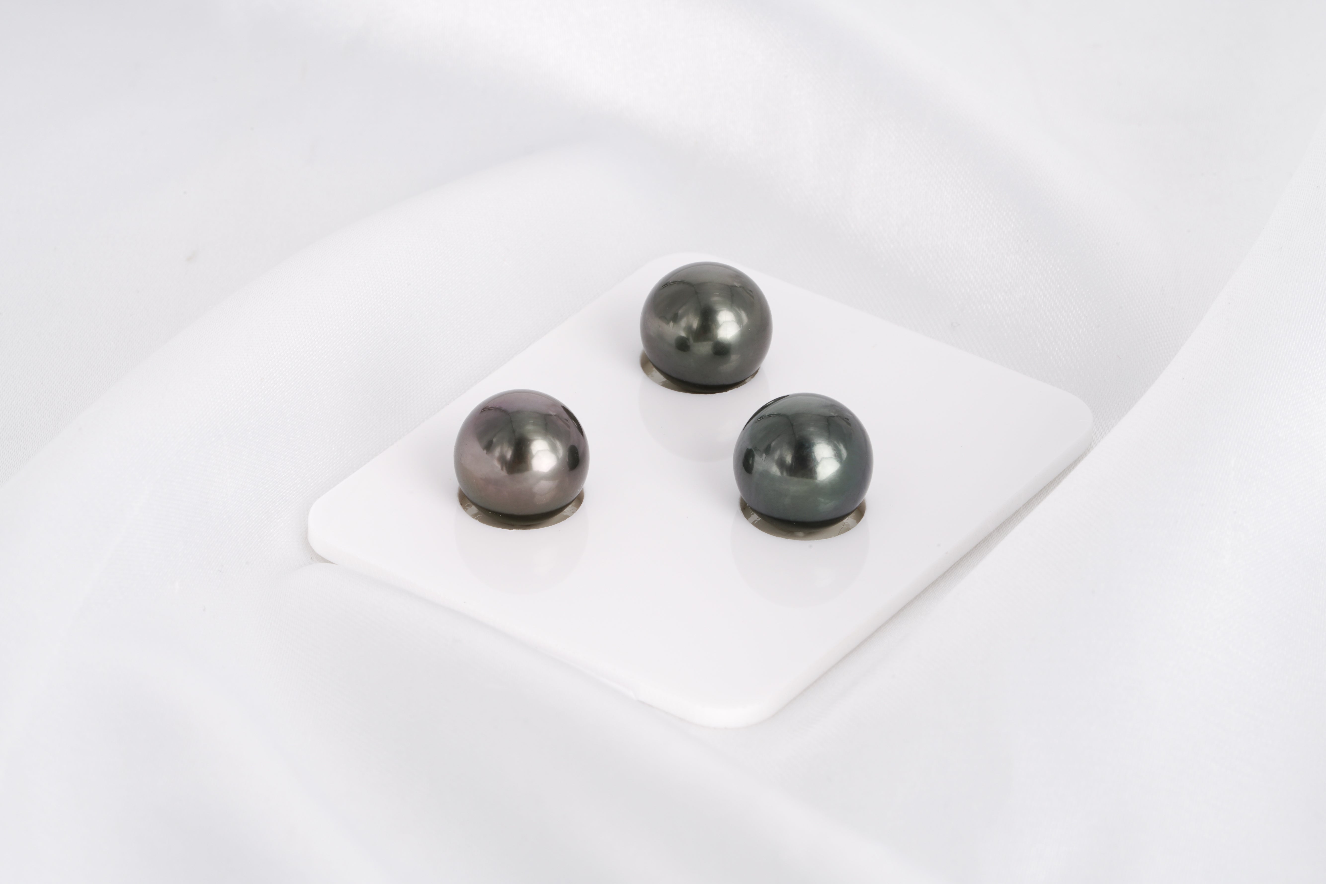 Dark Trio Set - R/SR 11mm AAA/AA quality Tahitian Pearl - Loose Pearl jewelry wholesale