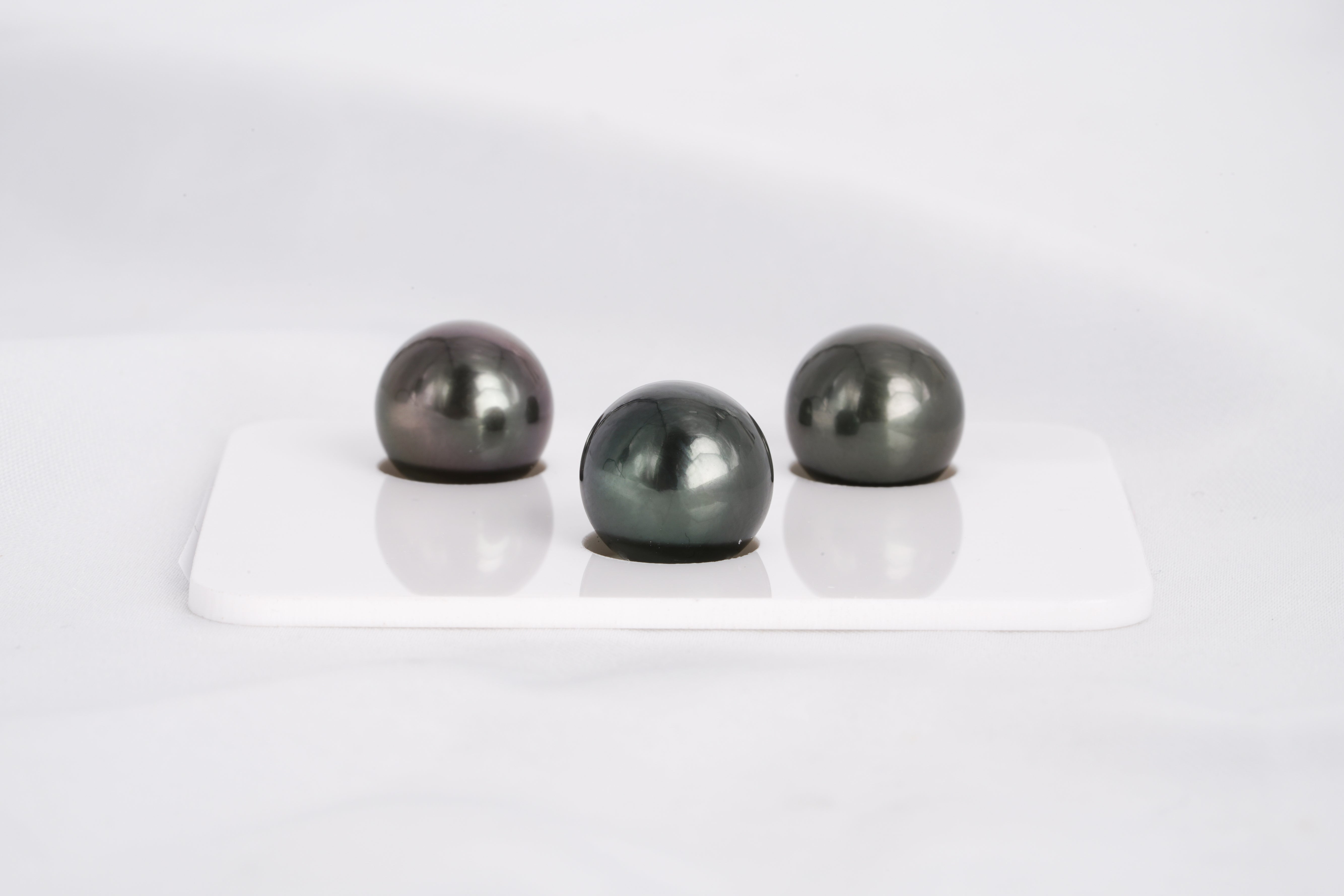 Dark Trio Set - R/SR 11mm AAA/AA quality Tahitian Pearl - Loose Pearl jewelry wholesale