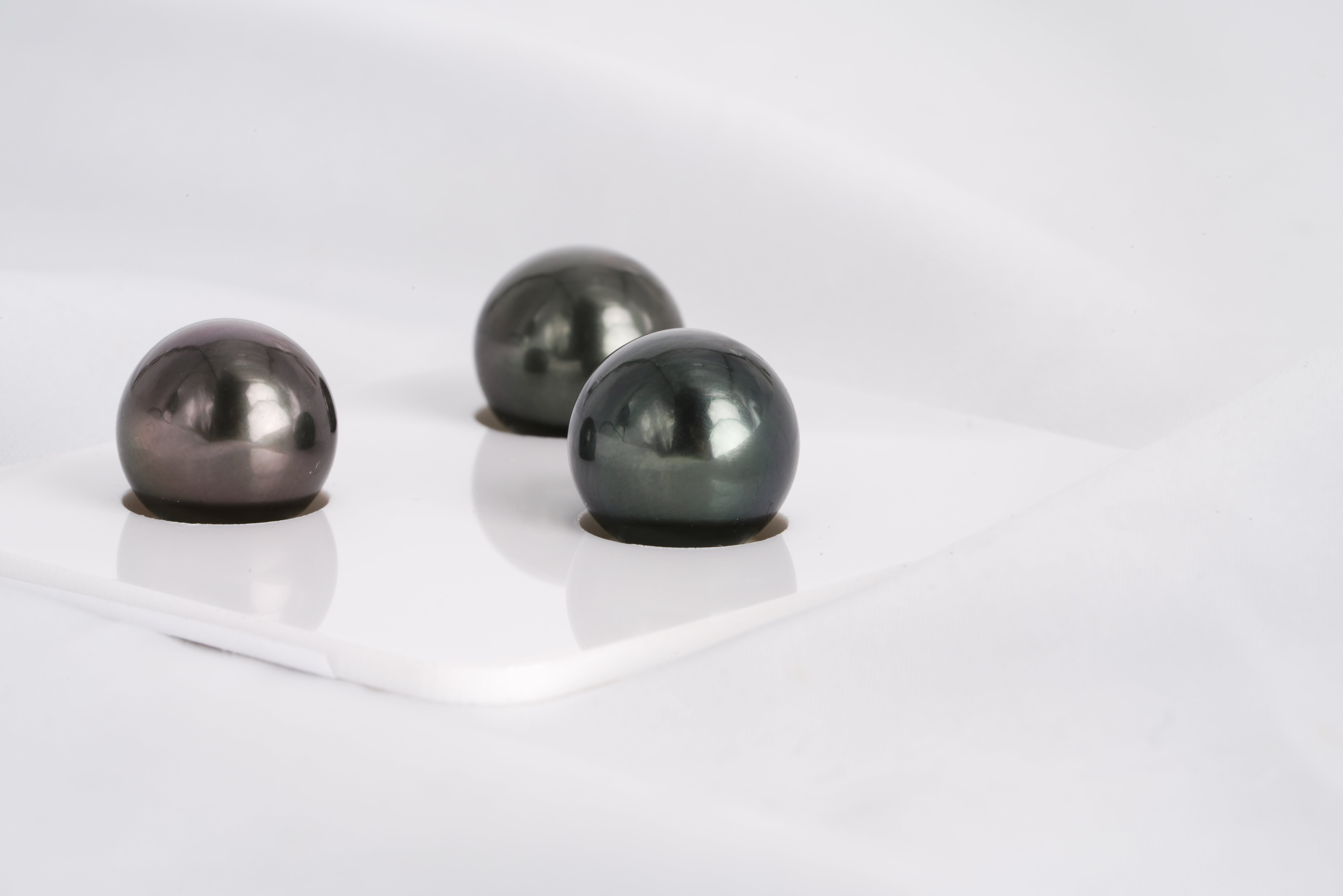 Dark Trio Set - R/SR 11mm AAA/AA quality Tahitian Pearl - Loose Pearl jewelry wholesale