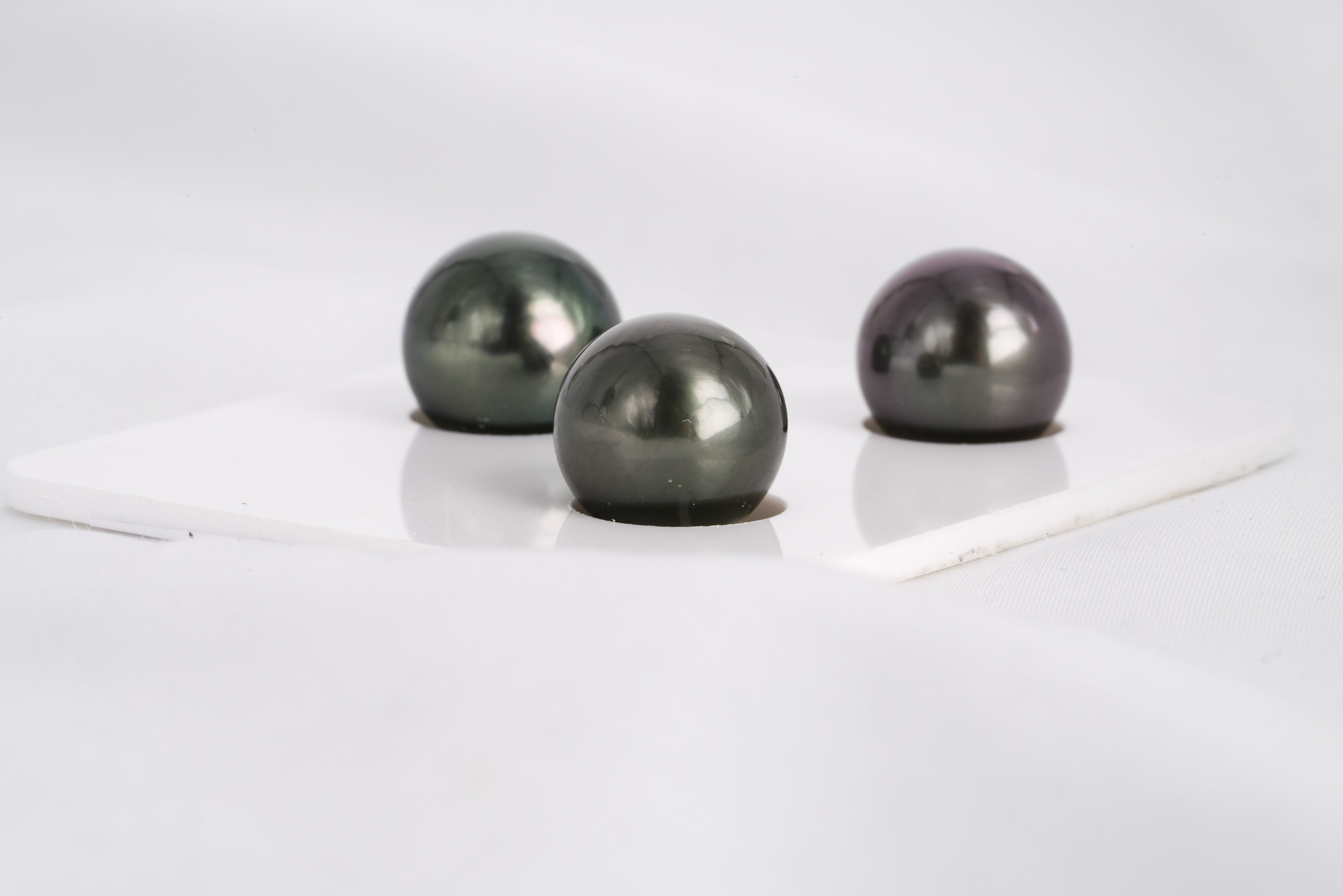 Dark Trio Set - R/SR 11mm AAA/AA quality Tahitian Pearl - Loose Pearl jewelry wholesale