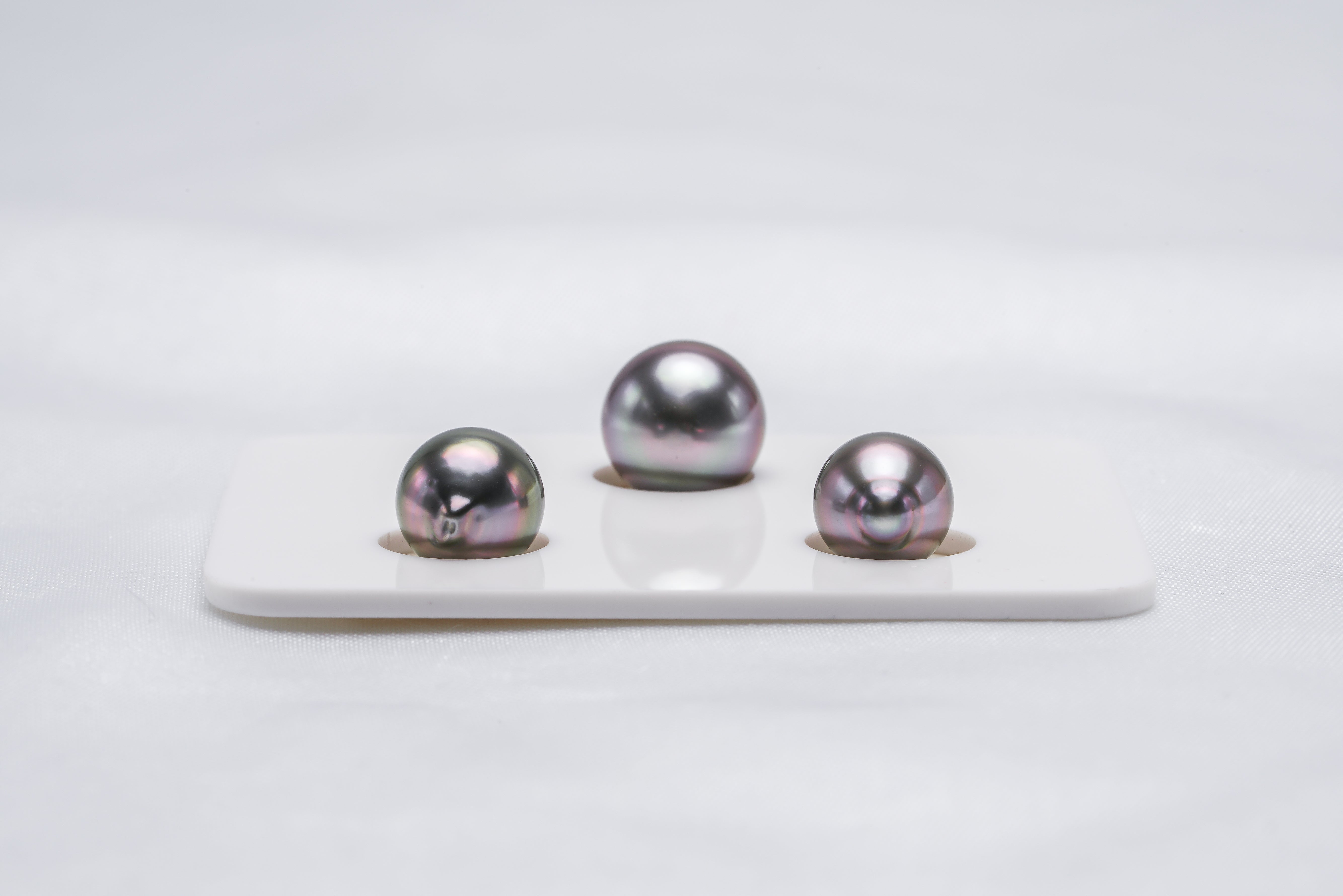 Shinny Cherry Trio Set - Semi-Baroque 8-10mm AAA/AA quality Tahitian Pearl - Loose Pearl jewelry wholesale