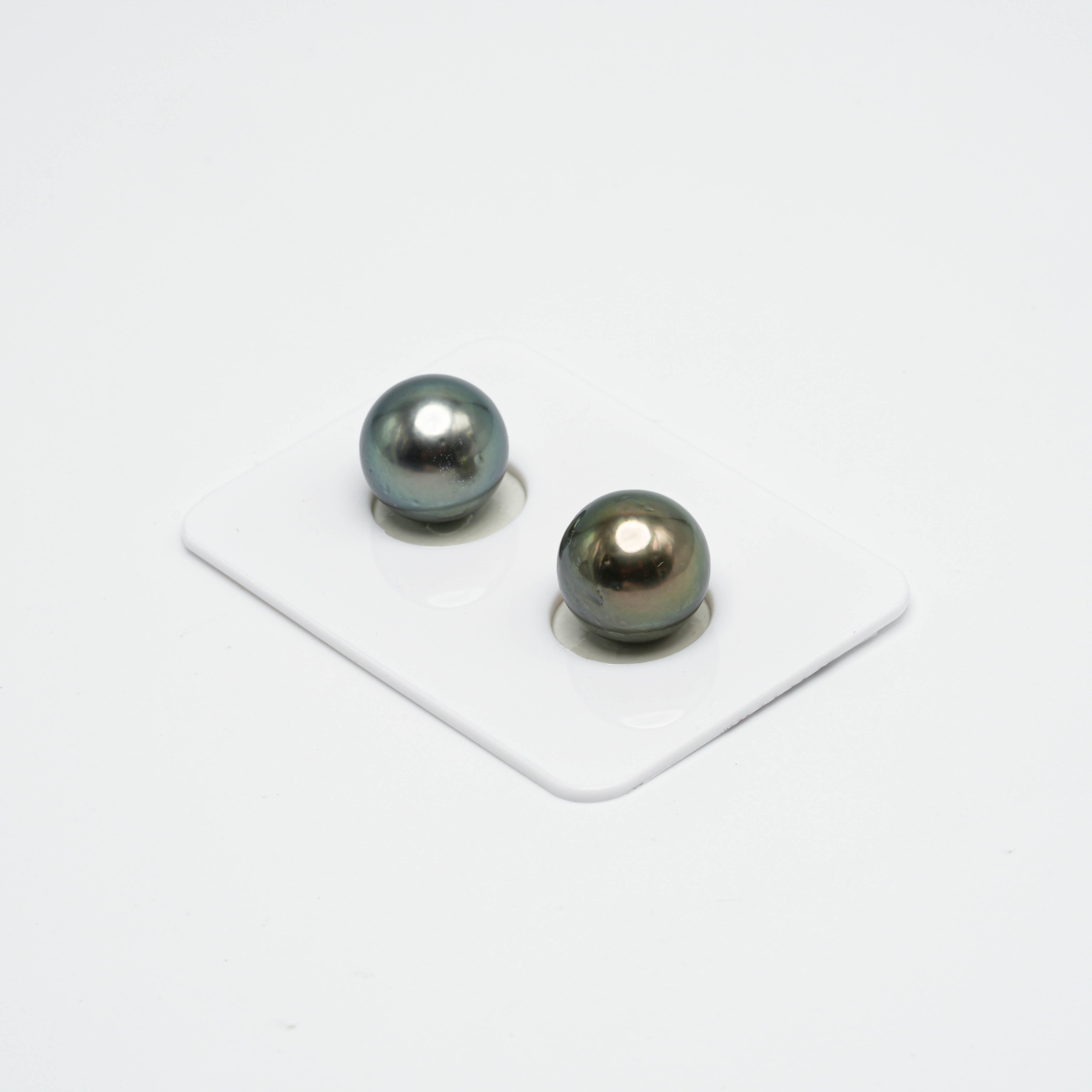 2pcs Light Mix 11.5-mm - RSR AA/A Quality Tahitian Pearl Pair ER1151