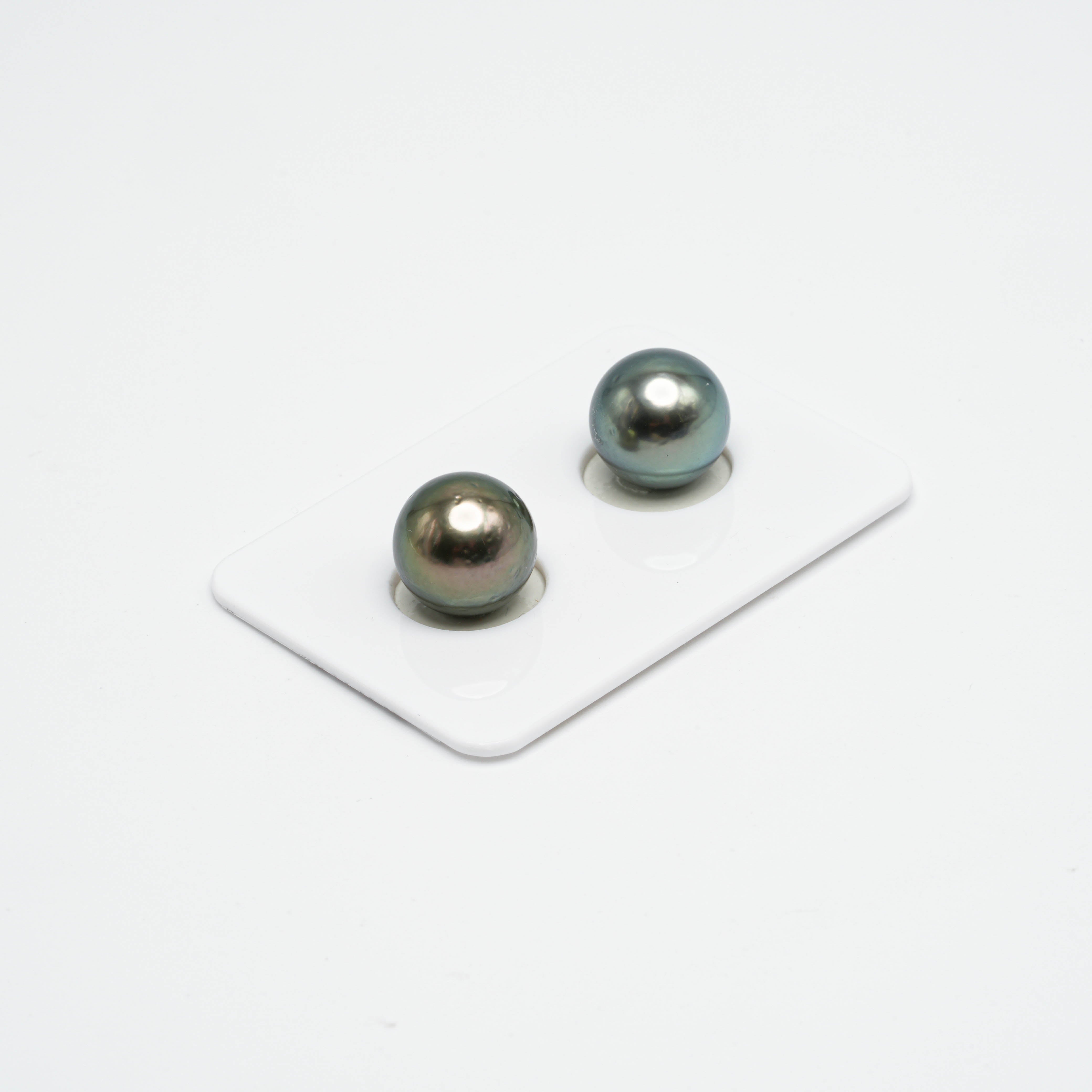 2pcs Light Mix 11.5-mm - RSR AA/A Quality Tahitian Pearl Pair ER1151