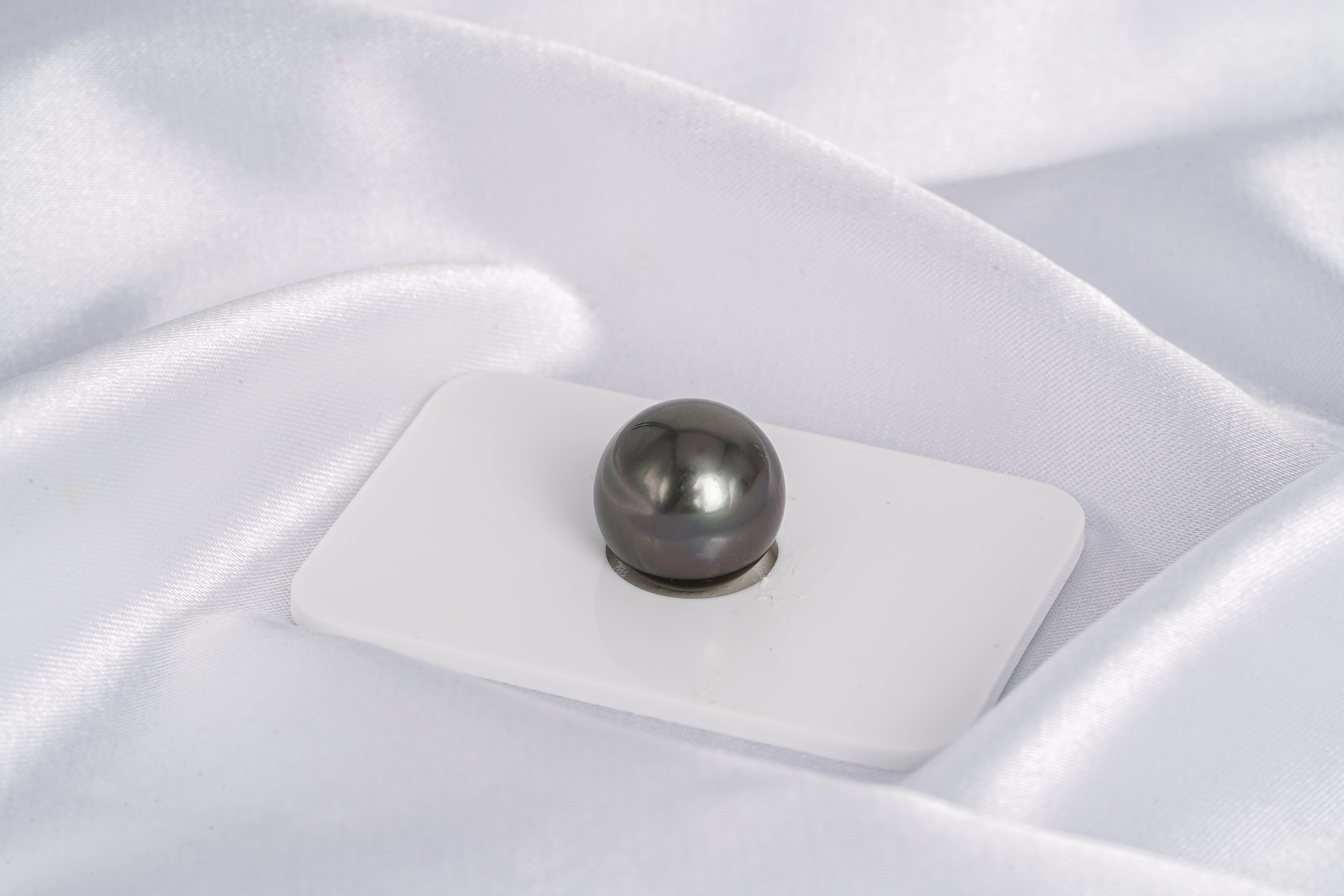 Brown Cherry Single Pearl - Round 13.4mm AAA/AA quality Tahitian Pearl - Loose Pearl jewelry wholesale