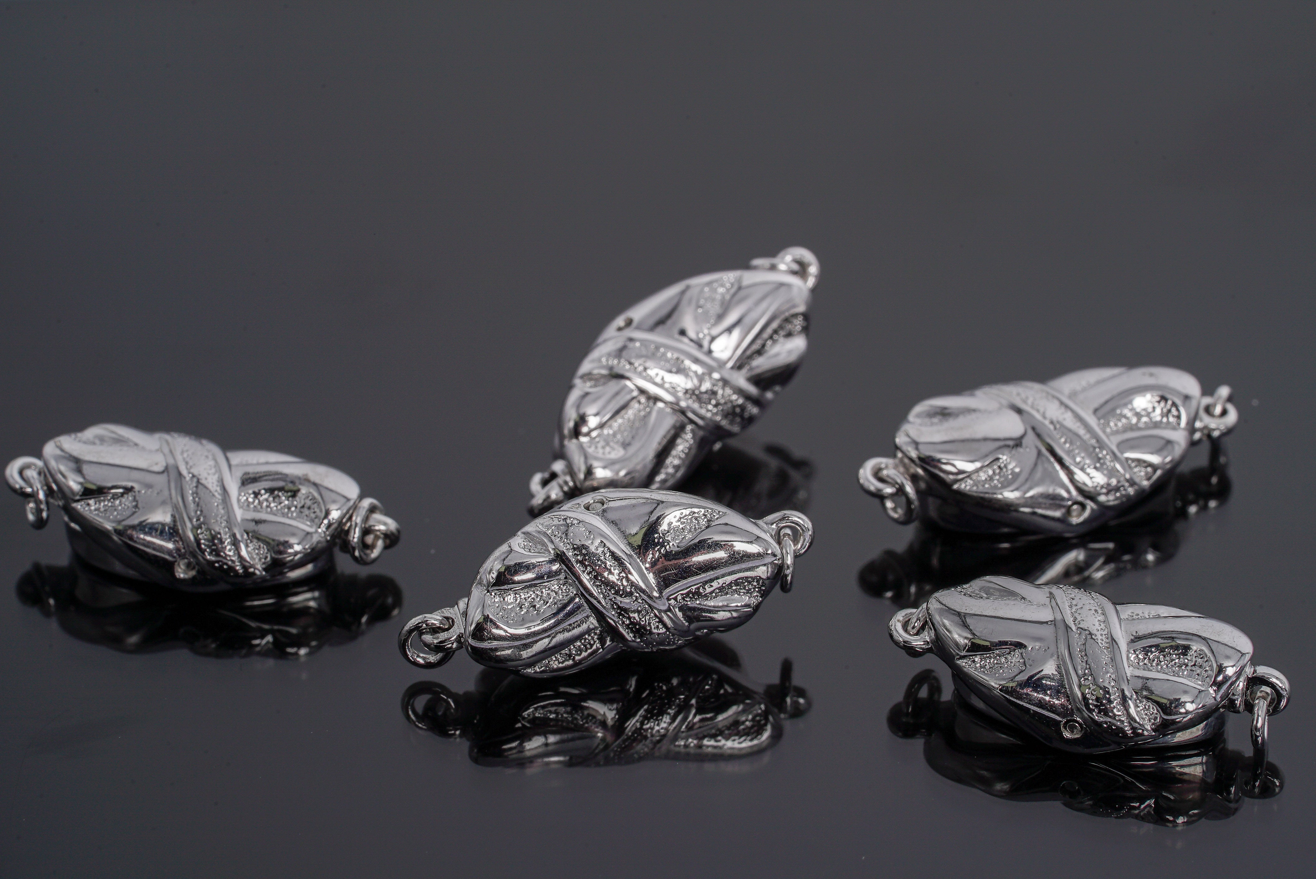 Silver Clasp for Finishing Pearl Necklace/ Bracelet - Loose Pearl jewelry wholesale