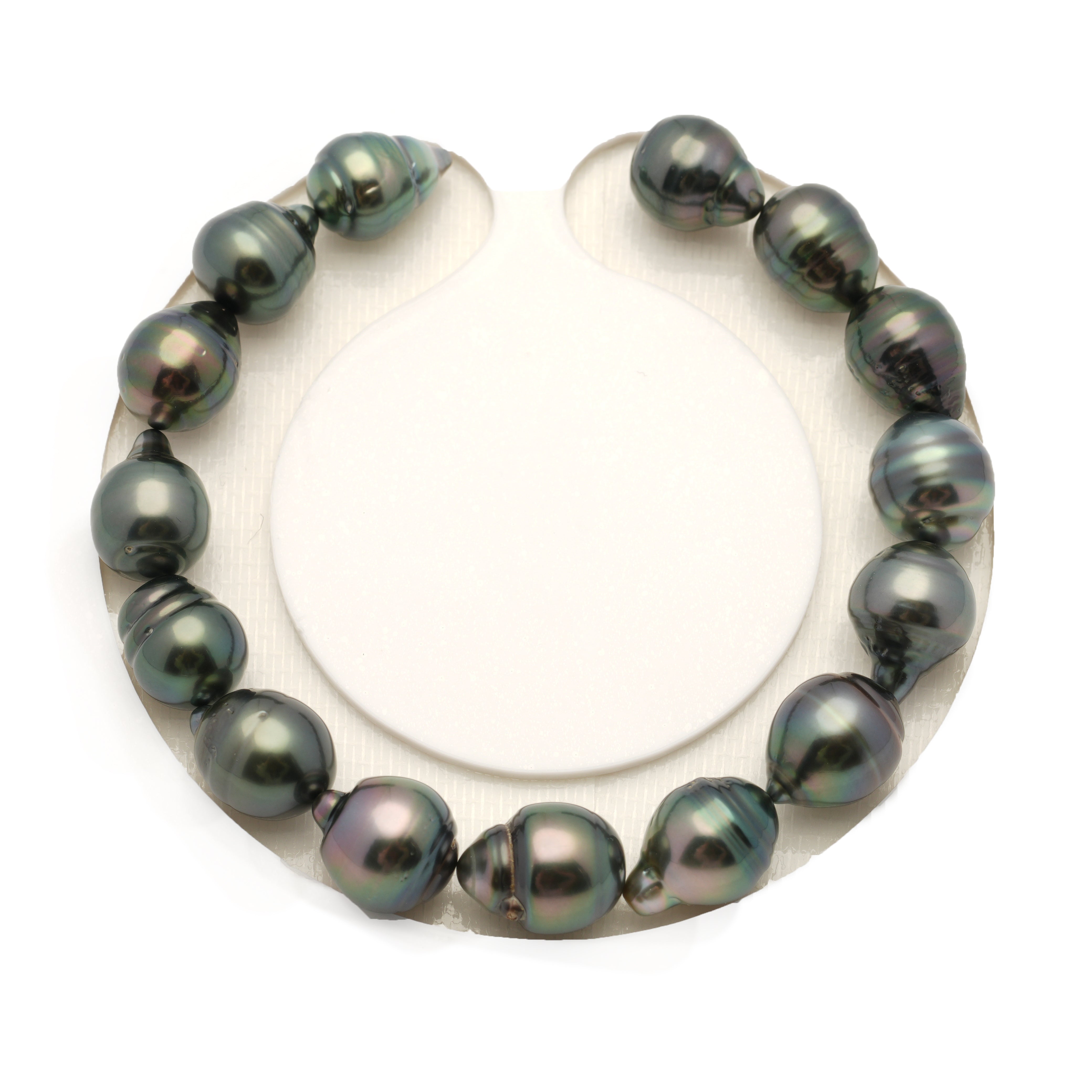15pcs Green 8-10mm - SB/CL AAA Quality Tahitian Pearl Bracelet BR2527 LP4