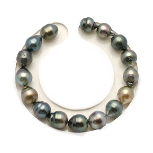 16pcs Multicolor 9-10mm - SB/CL AAA/AA Quality Tahitian Pearl Bracelet BR2530 LP4