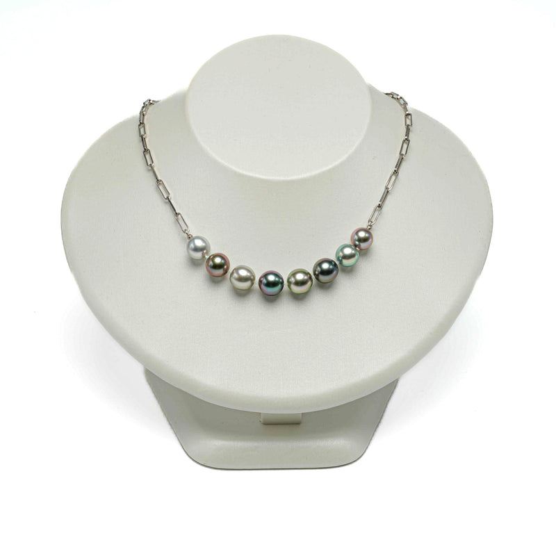 "Youthful" Design Tahitian Pearl Necklace Jewelry NL1077