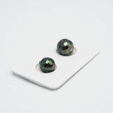 2pcs Green 9-10.1mm - CL AAA Quality Tahitian Pearl Pair ER1144