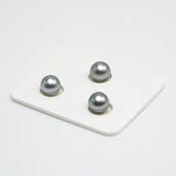 3pcs SILVER 8.8-9.1mm - RSR TOP/AAA Quality Tahitian Pearl Trio Set ER1183