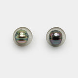 2pcs Peacock Mix 8.3-8.9mm - CL AAA/AA Quality Tahitian Pearl Pair ER1133