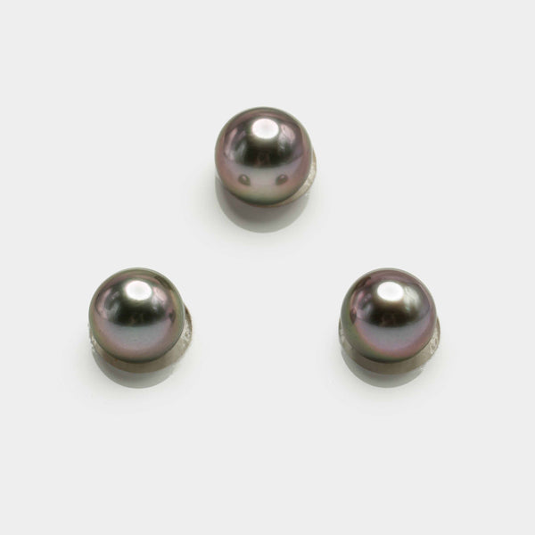 3pcs Cherry 9.6-10.1mm - RSR AAA Quality Tahitian Pearl Trio Set ER1236 A86